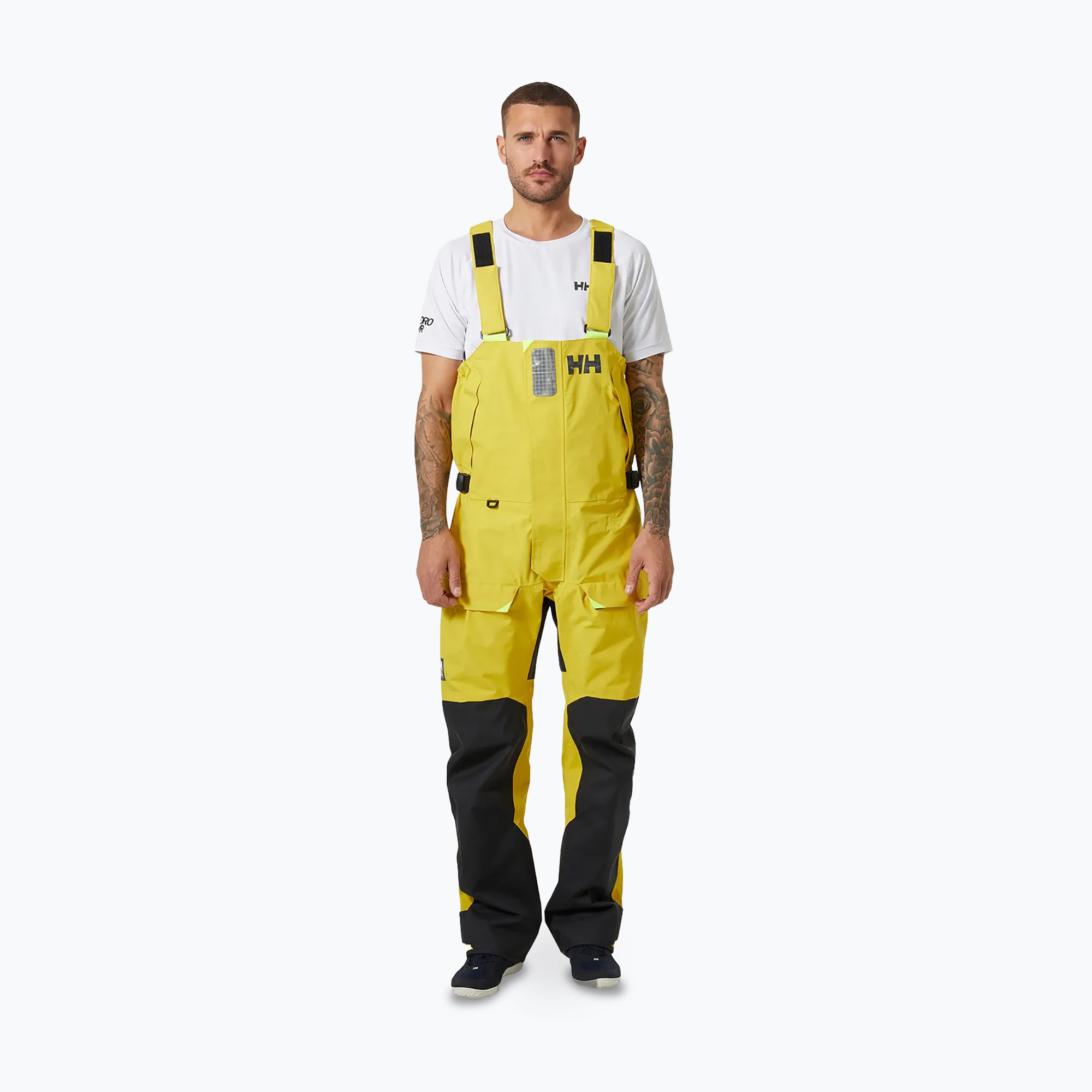 Pantaloni da vela da uomo Helly Hansen Skagen Offshore Bib gold rush (XL) (Skagen Offshore Bib 34254_348)