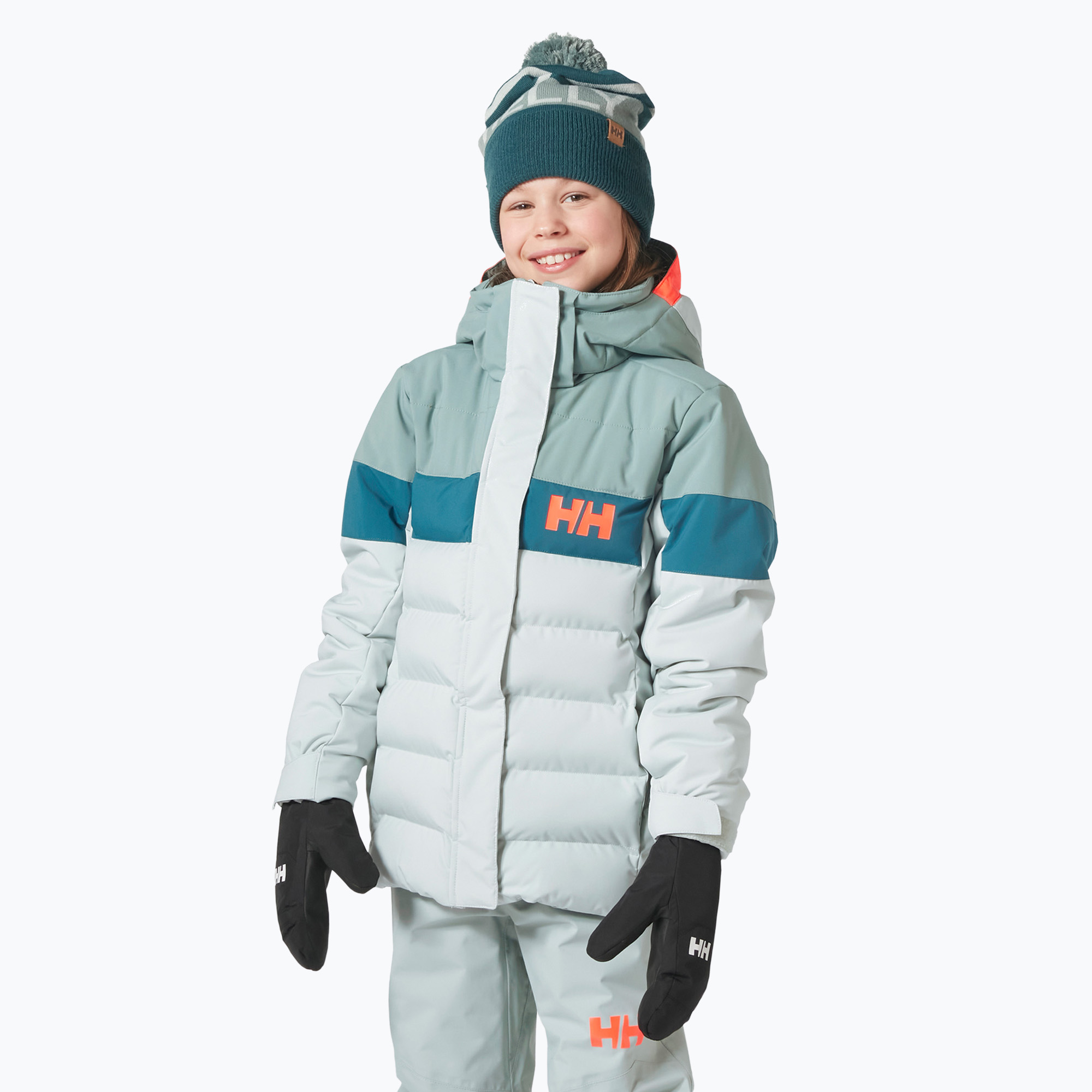 Giacca da sci Helly Hansen per bambini Diamond green mist (128) (Diamond 41681_462)