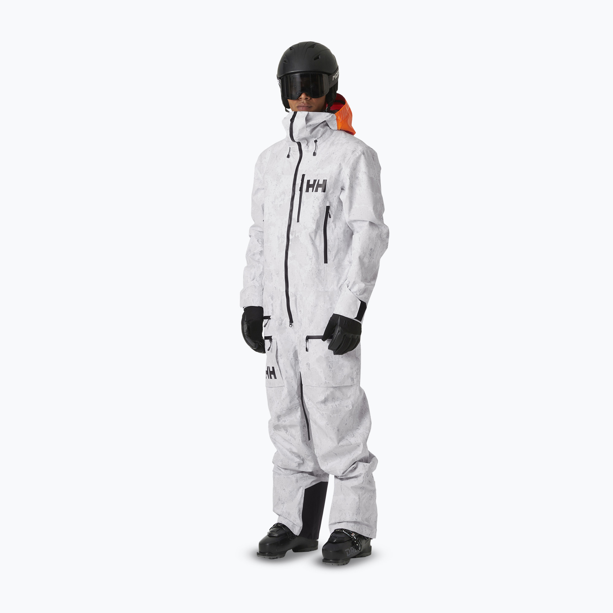 Helly Hansen tuta da sci da uomo Chugach Infinity stampata grigio nebbia neve camo aop (M) (Chugach Infinity Printed 65907_854)