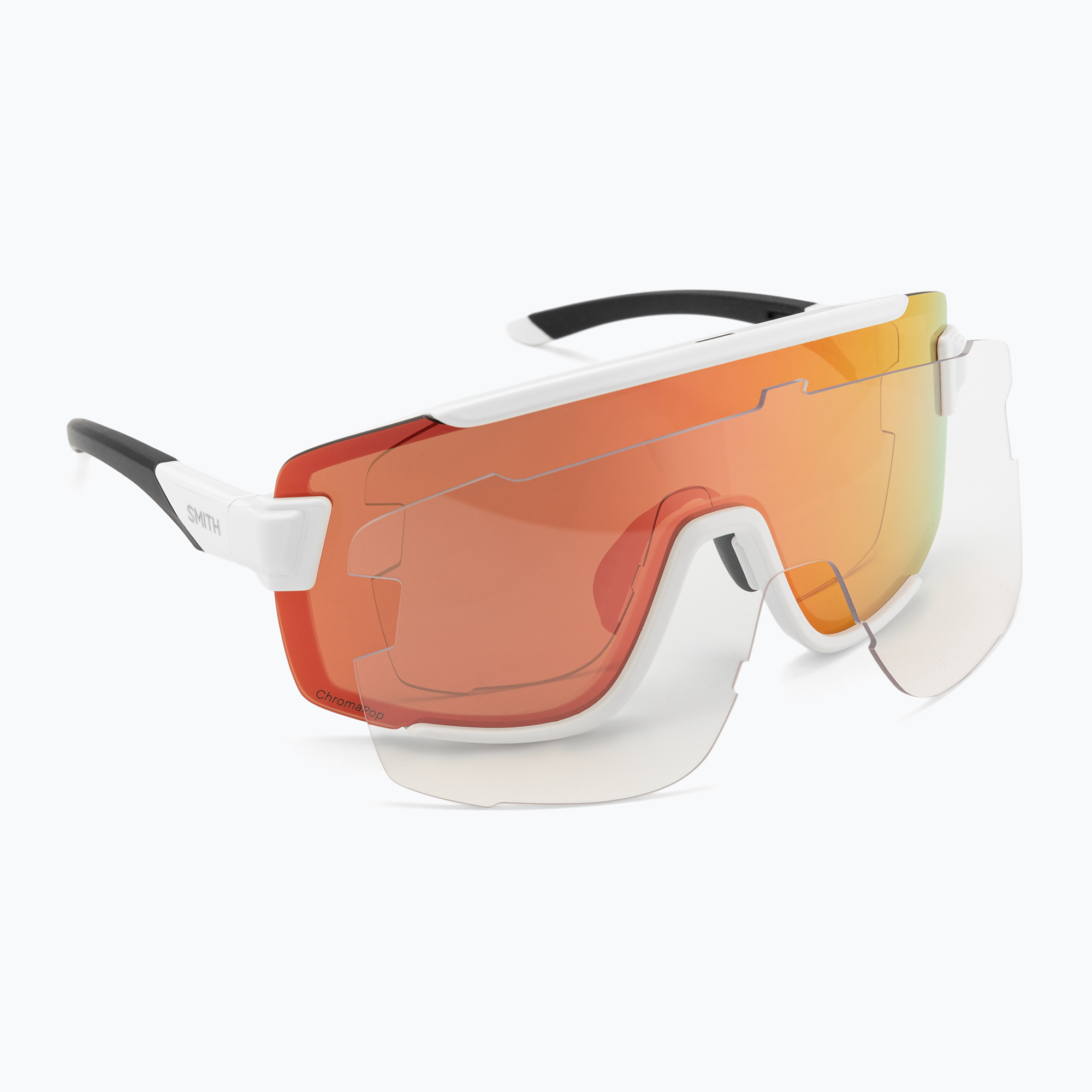 Occhiali da sole Smith Wildcat bianco/romapop rosso a specchio (Wildcat 201516)