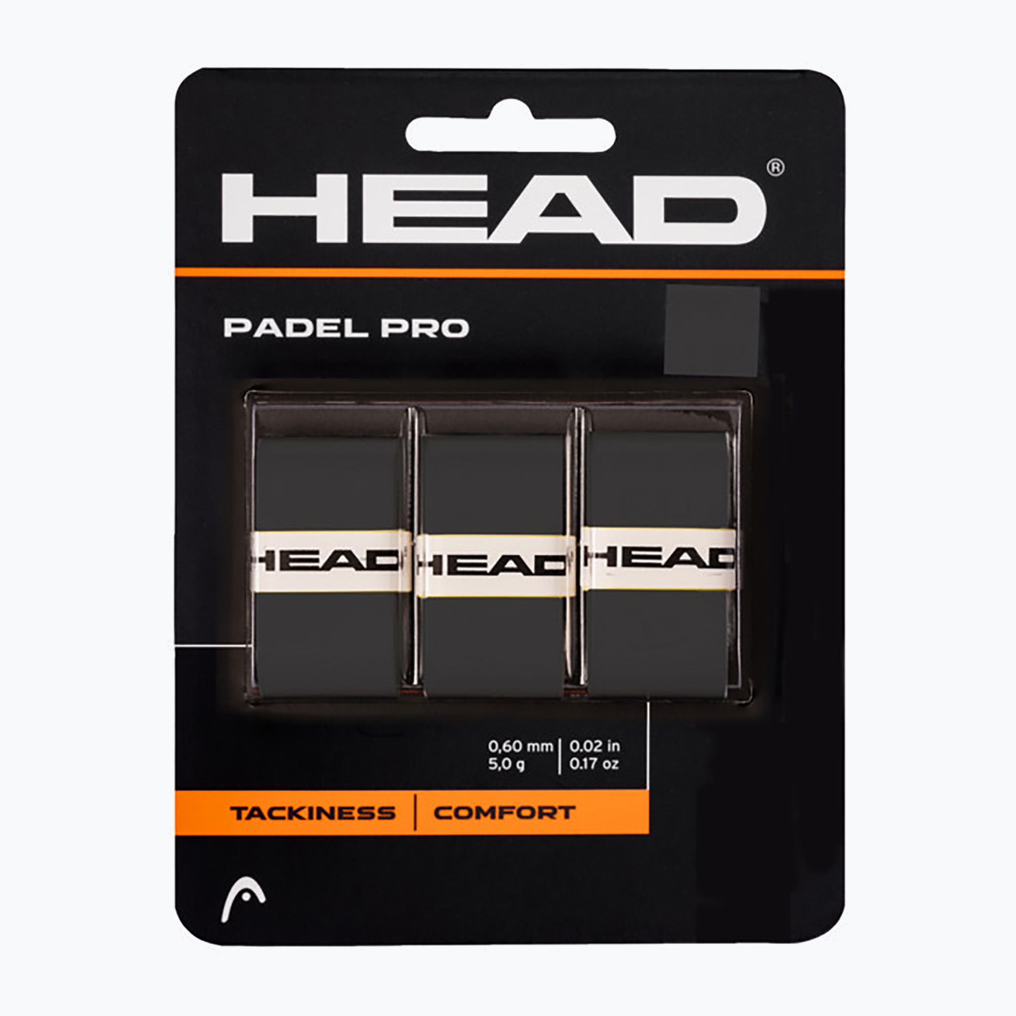 Fasce per racchette HEAD Padel Pro 3 pezzi nero. (Padel Pro 285111)
