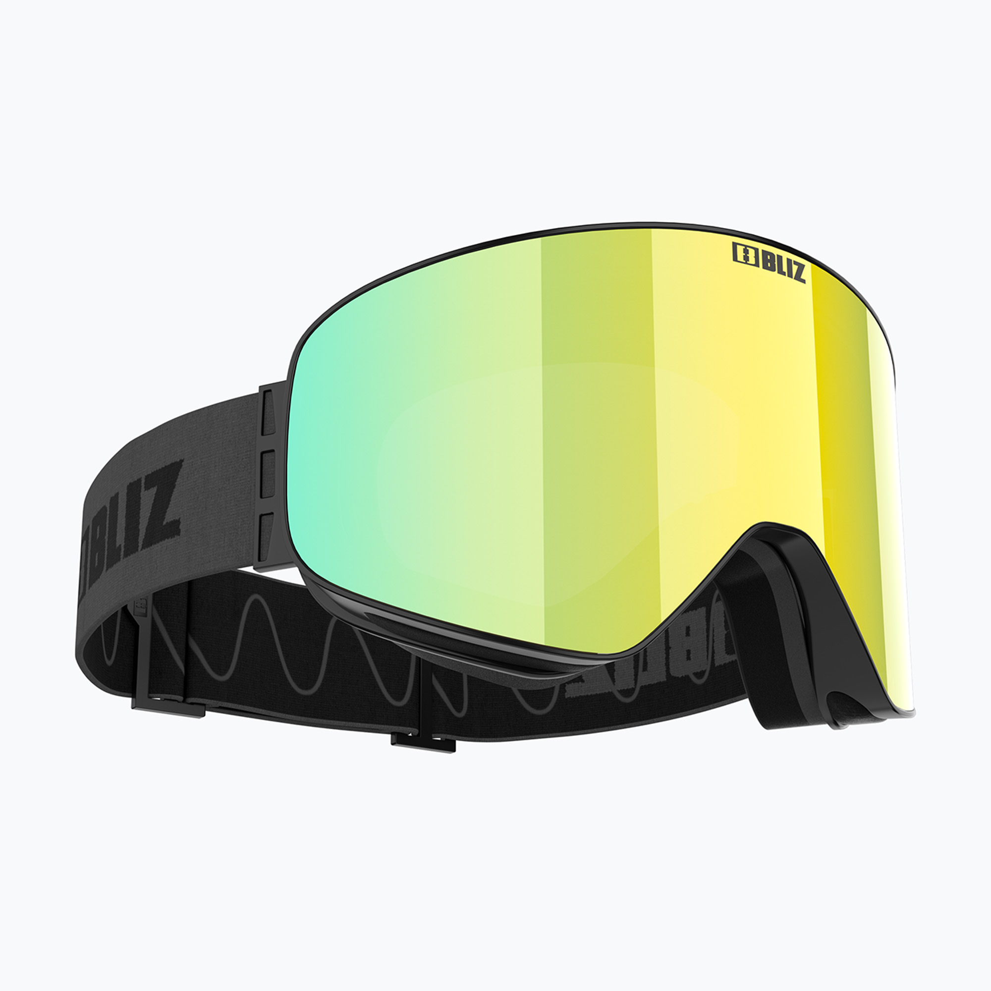 Occhiali da sci Bliz Flow nero/marrone opaco oro multi/giallo (Flow 0ZG8004-01 00)