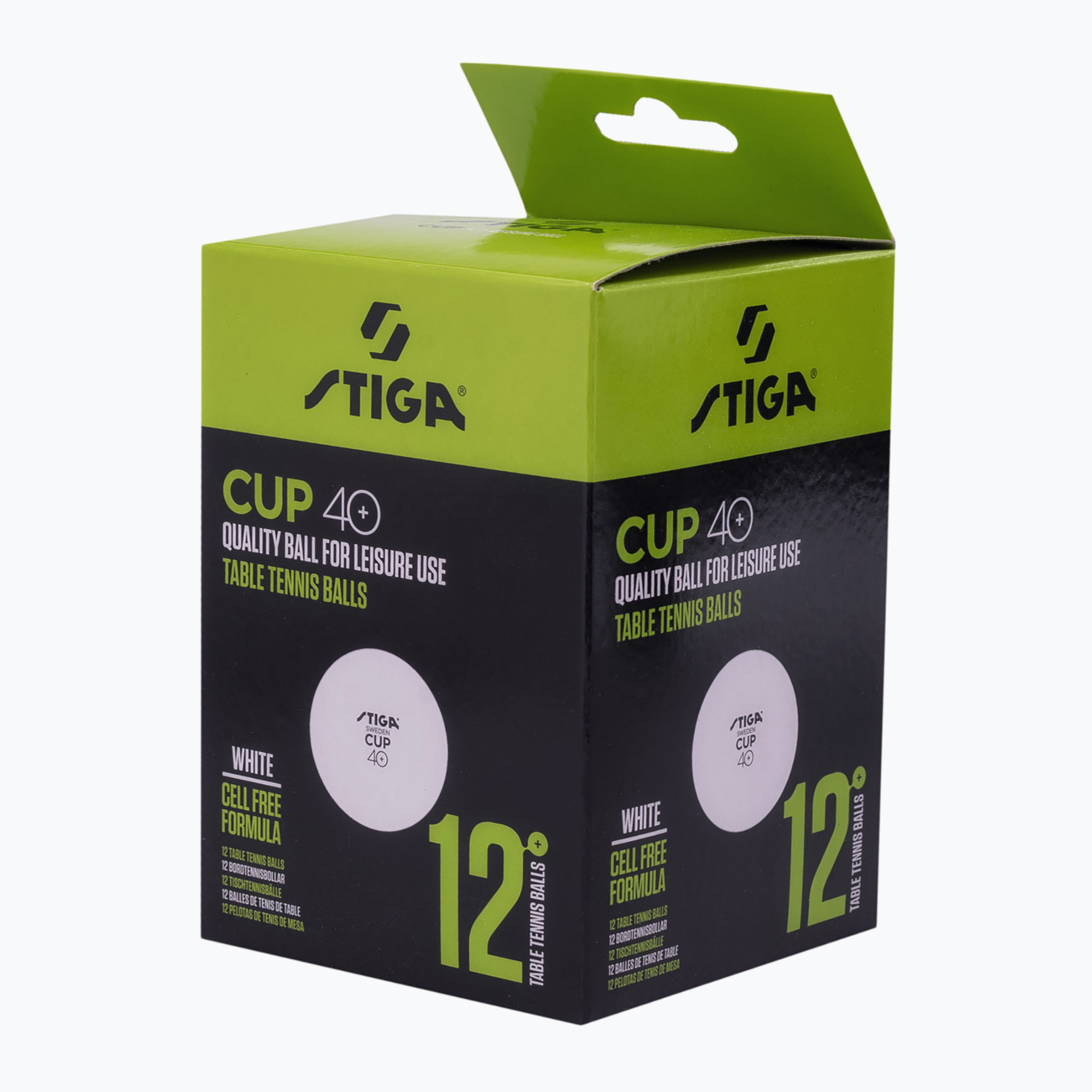 Palline da tennis da tavolo STIGA Cup 12 pz. bianche. (Cup 12-Pack 1110-2510-12)