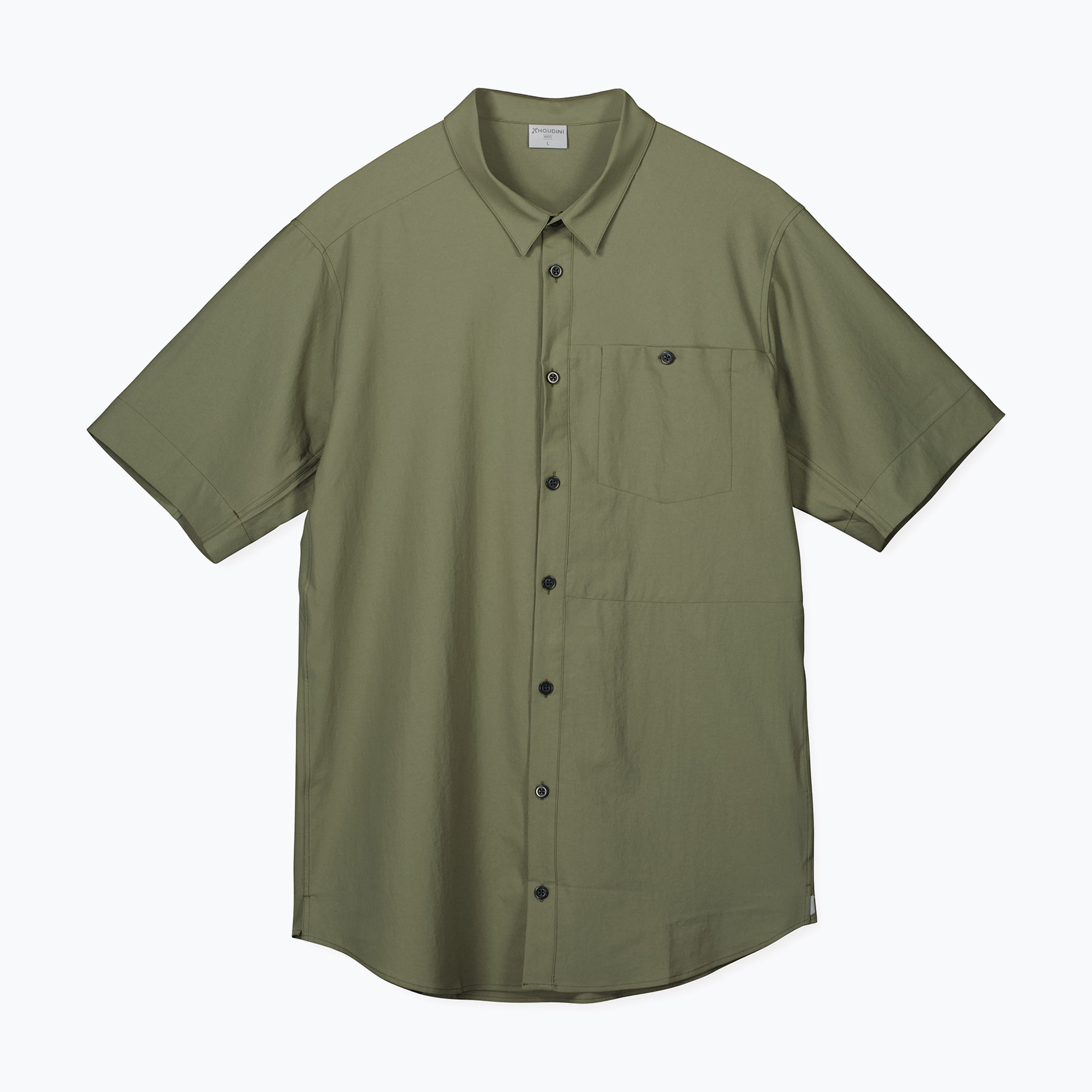 Camicia Houdini a maniche corte da uomo verde salvia (M) (Shortsleeve Shirt 267594D401)