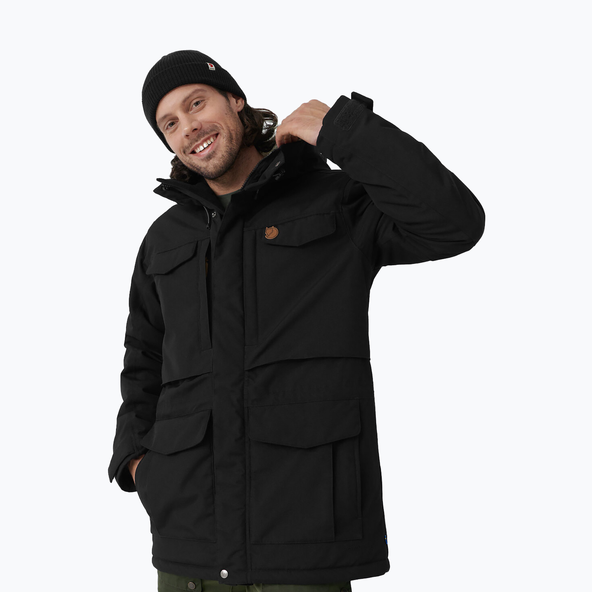 Giacca invernale da uomo Fjällräven Nuuk Parka nero (S) (Nuuk Parka F86668)