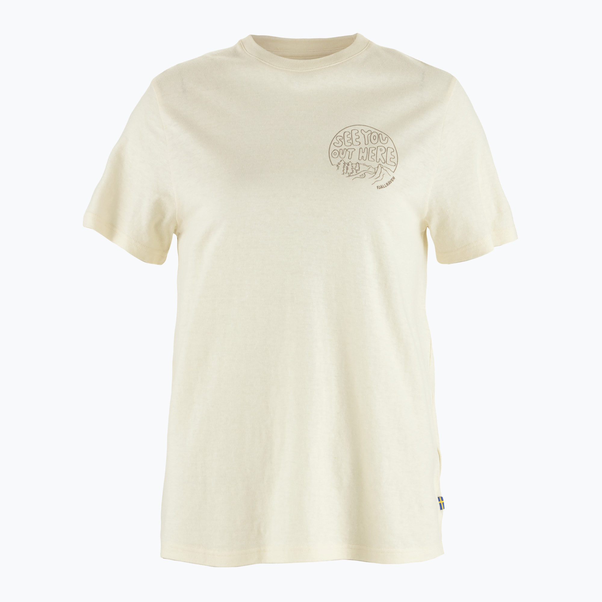 Maglietta Fjällräven donna Hemp Blend Out Here bianco gesso (S) (Hemp Blend Out Here F14600215)