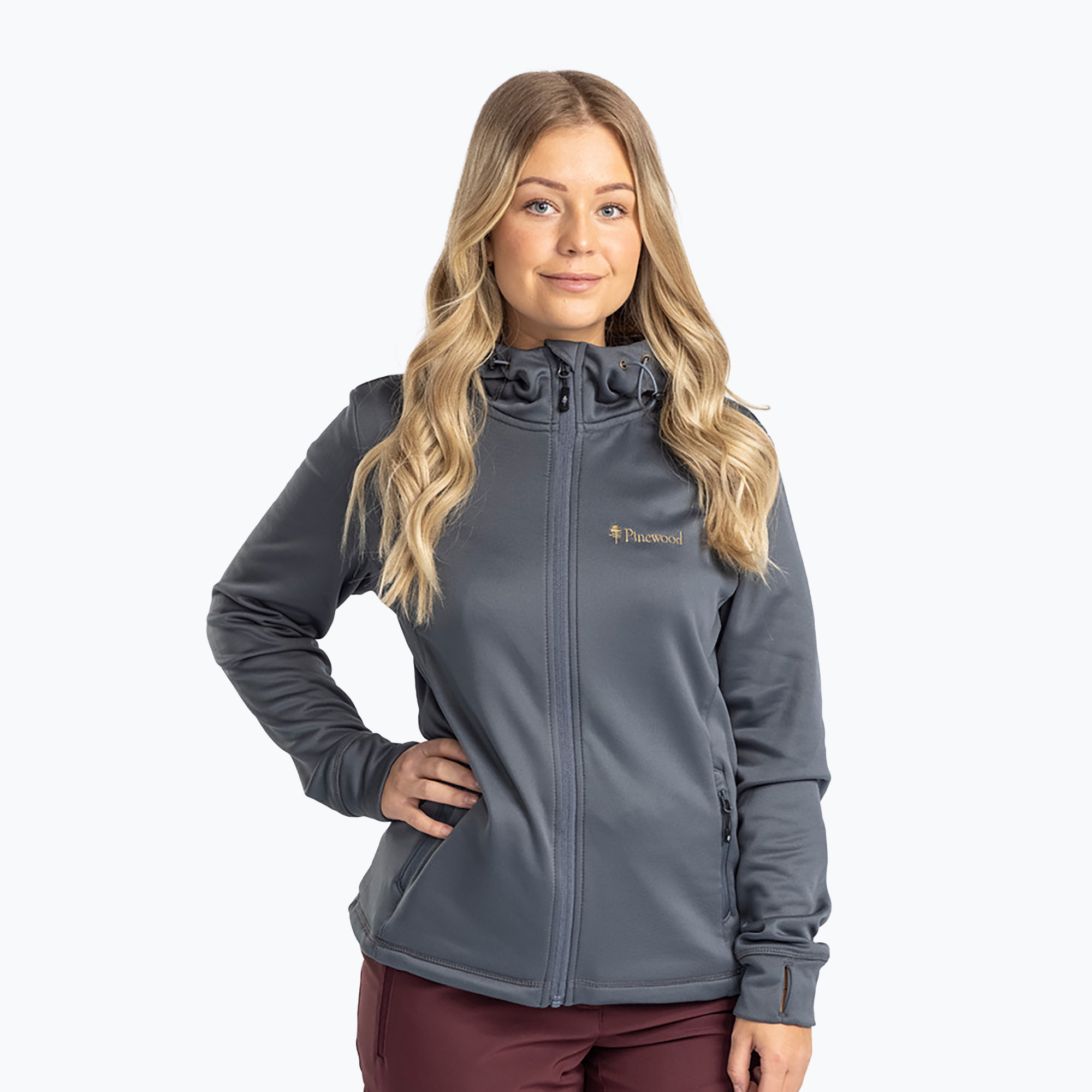 Pinewood donna Finnveden Felpa con cappuccio d.storm blu (L) (Finnveden Hoodie 1-3319)