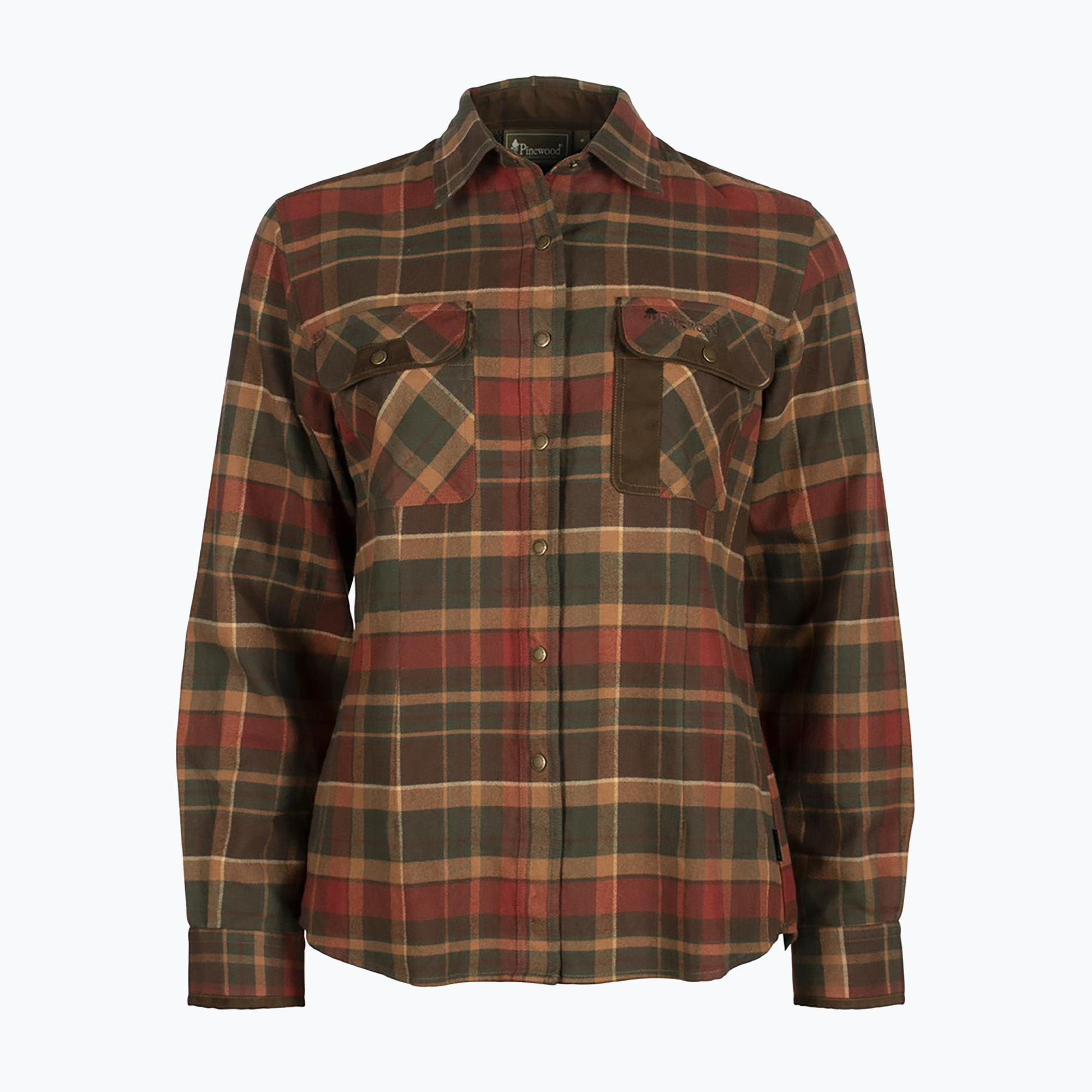 Camicia da donna Pinewood Prestwick Exclusive d.verde/terracotta (L) (Prestwick Exclusive 3428)