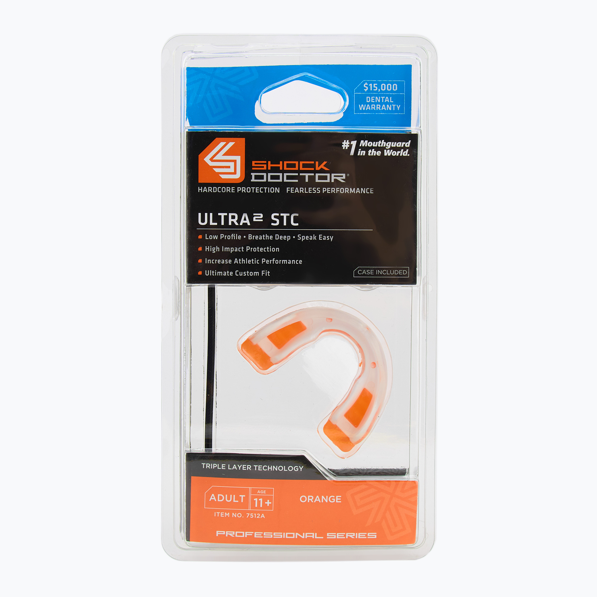 Shock Doctor Ultra 2 STC, protettore della mascella arancione