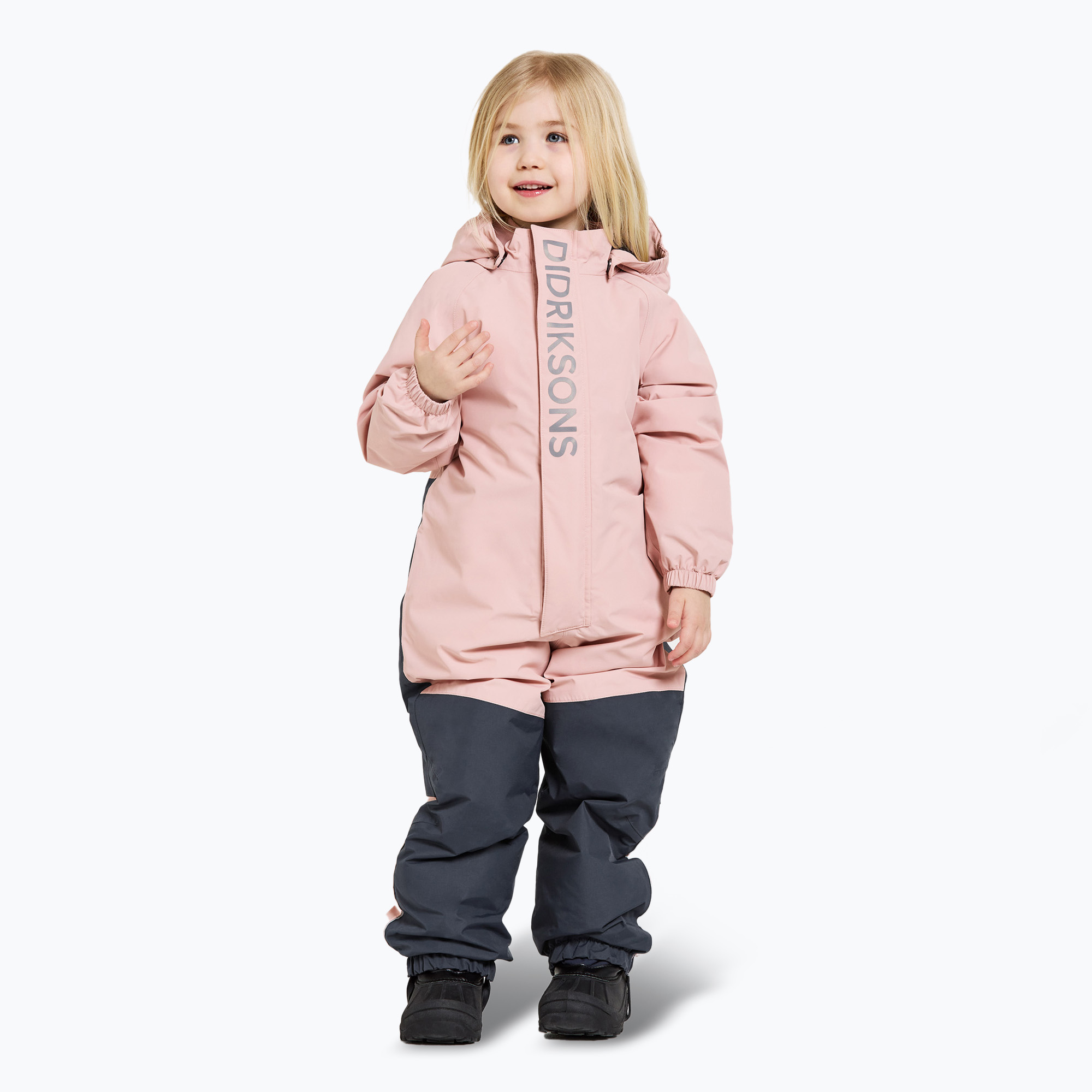 Tuta da sci Didriksons Talvi Cover rosa polveroso per bambini (80) (Talvi Cover 505362)