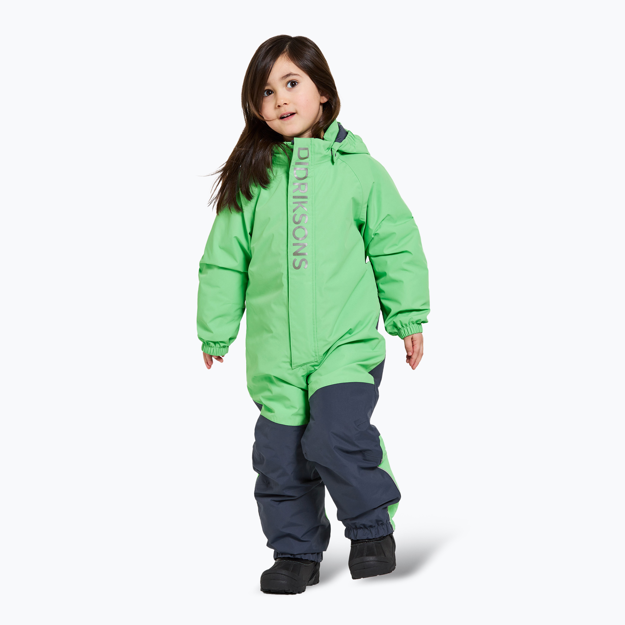 Tuta da sci Didriksons Talvi Cover lime polveroso per bambini (90) (Talvi Cover 505362)