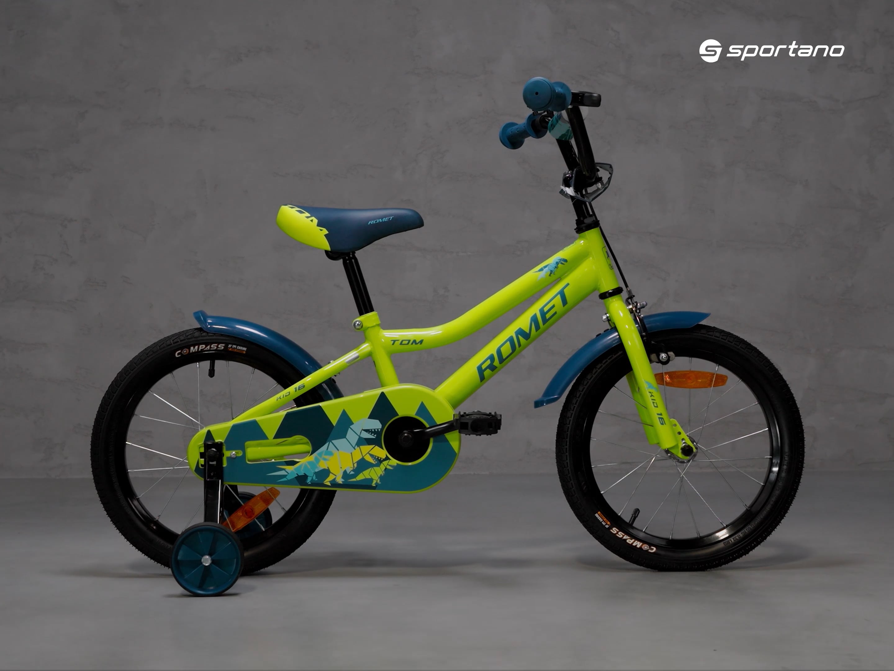 Bicicletta da bambino Romet Tom 16 verde/blu