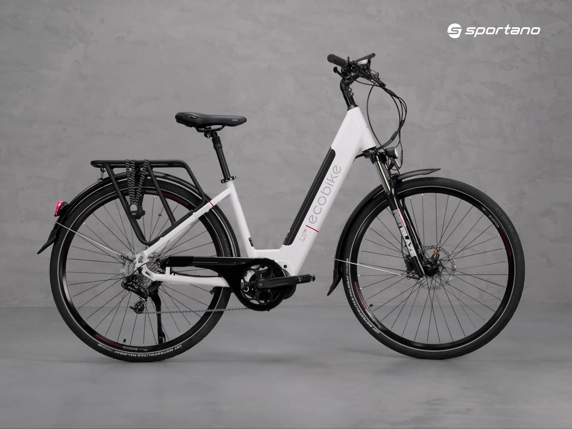 Bicicletta elettrica EcoBike LX300 48V 10,4Ah 499,2Wh X300 Greenway bianco