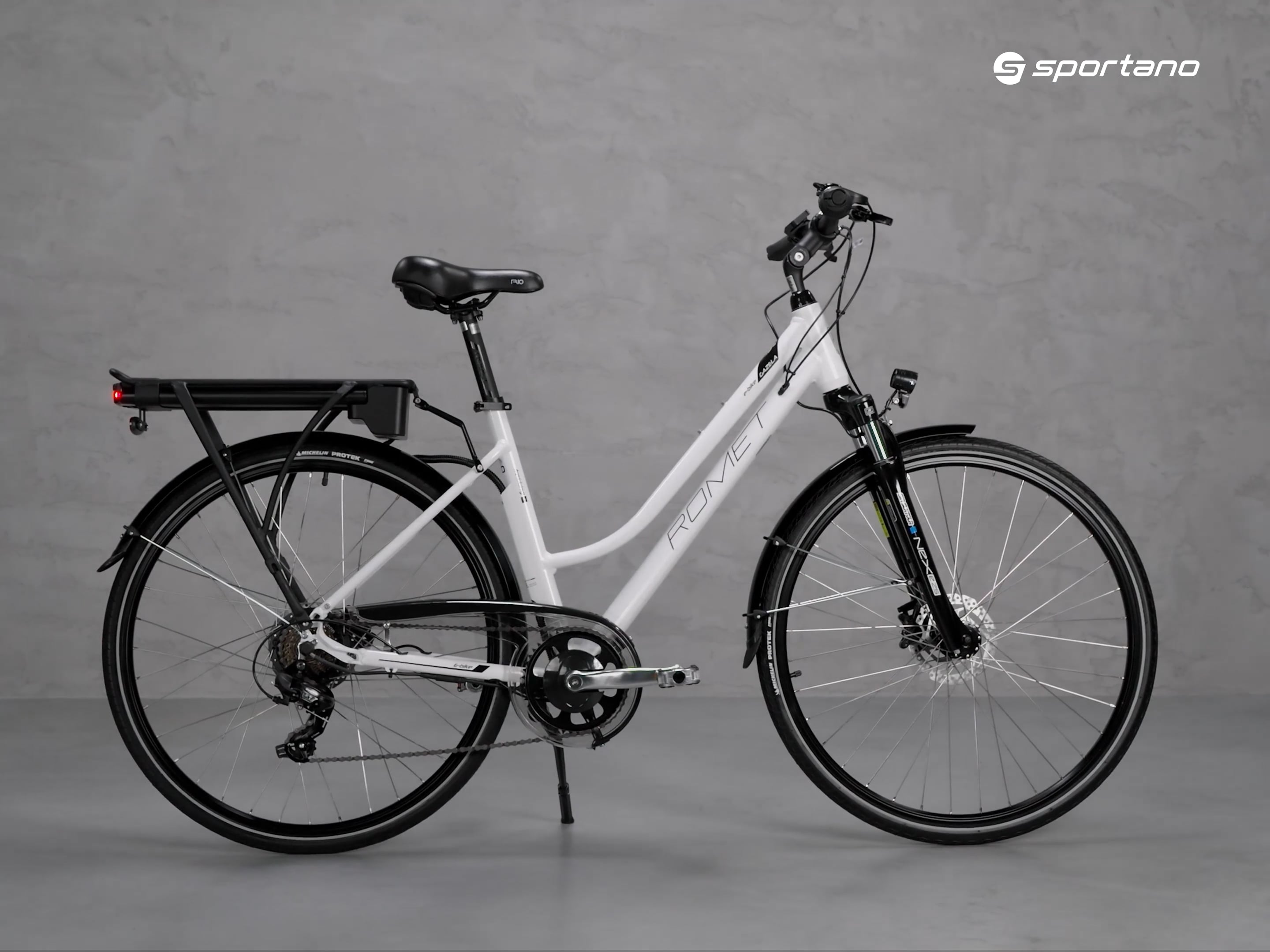 Bicicletta elettrica da donna Romet Gazela RM 1 36V 12Ah 440Wh bianco/nero