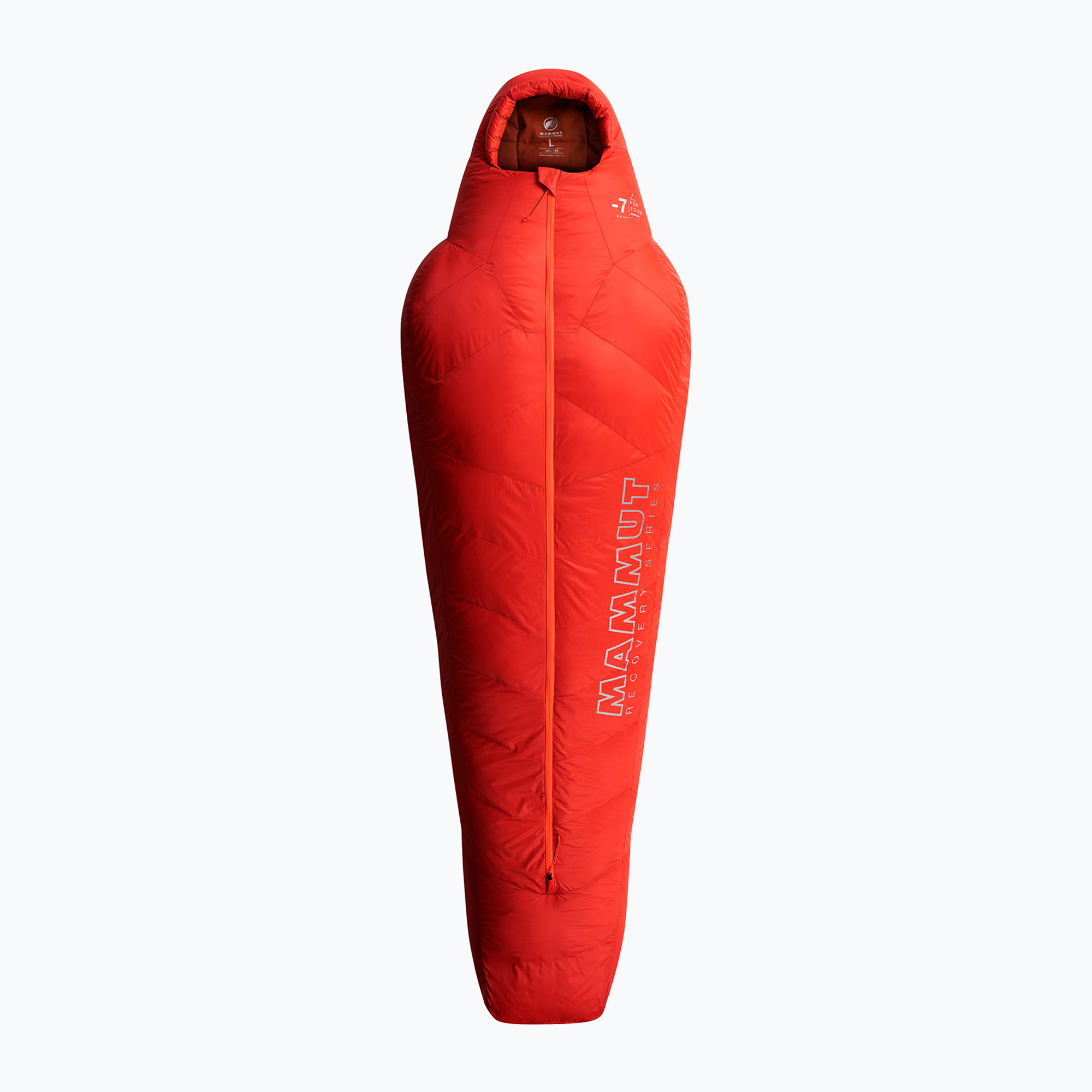 Mammut Perform Down Bag -7C arancione di sicurezza (195 cm / Left) (Perform Down Bag -7C 2410-02570-2196)