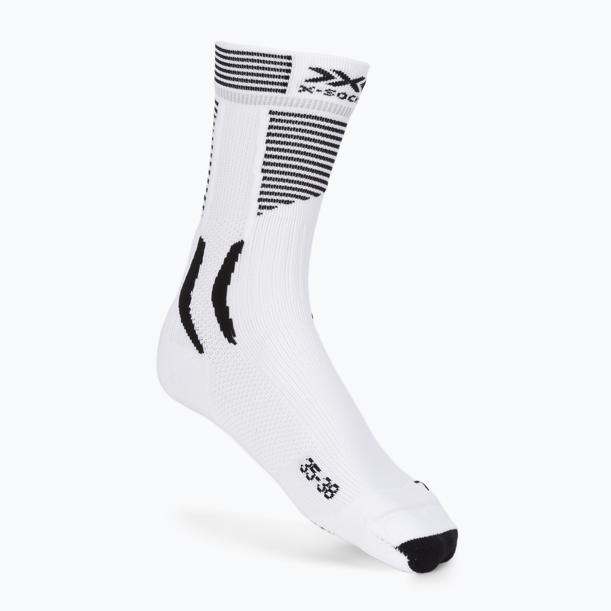 X-Socks Calzini da corsa per bicicletta bianco artico/nero opale (35-38 EU) (Bike Race XSBS05S19U)