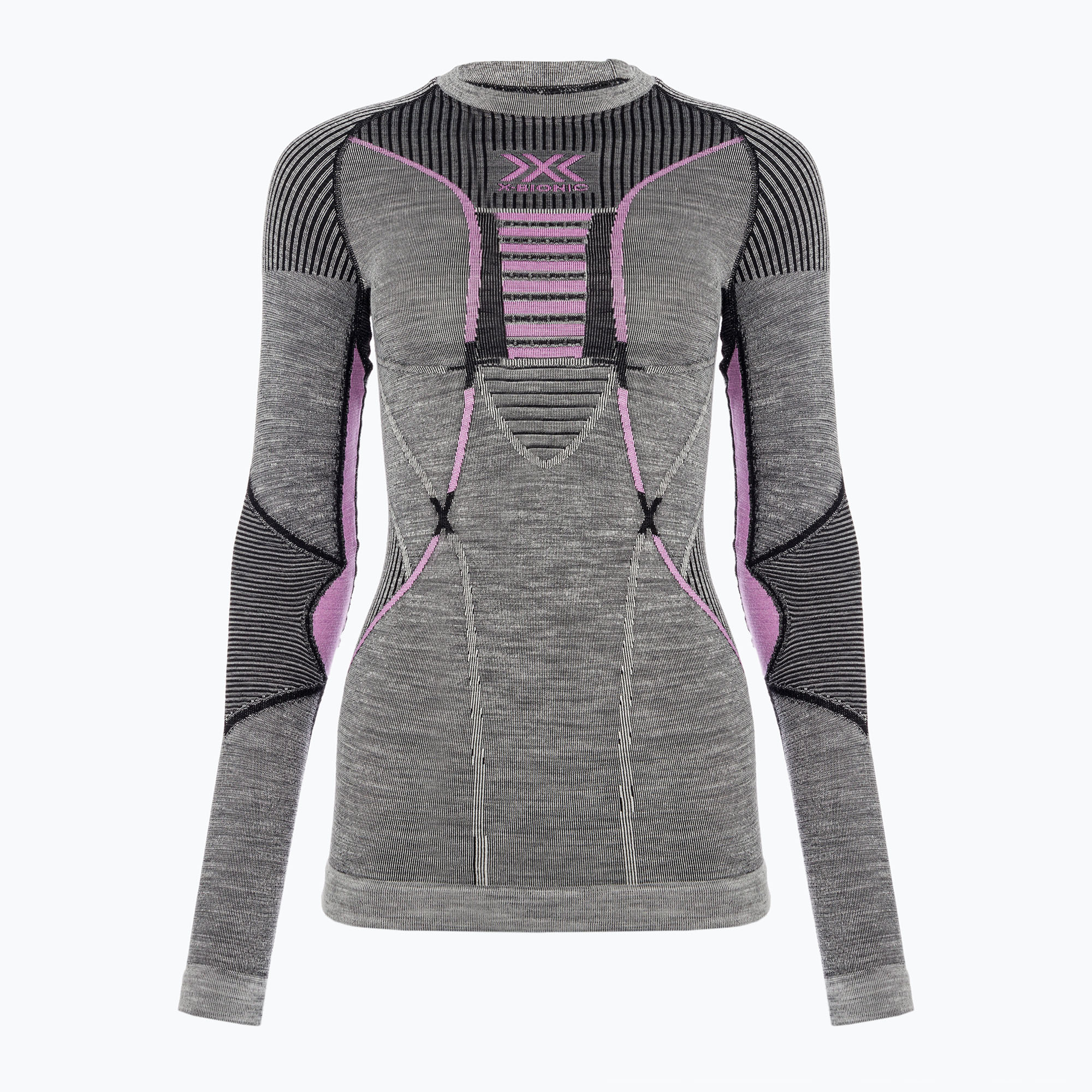 Manica lunga termoattiva da donna X-Bionic Merino nero/grigio/magnolia (L) (Merino WT06W23W)