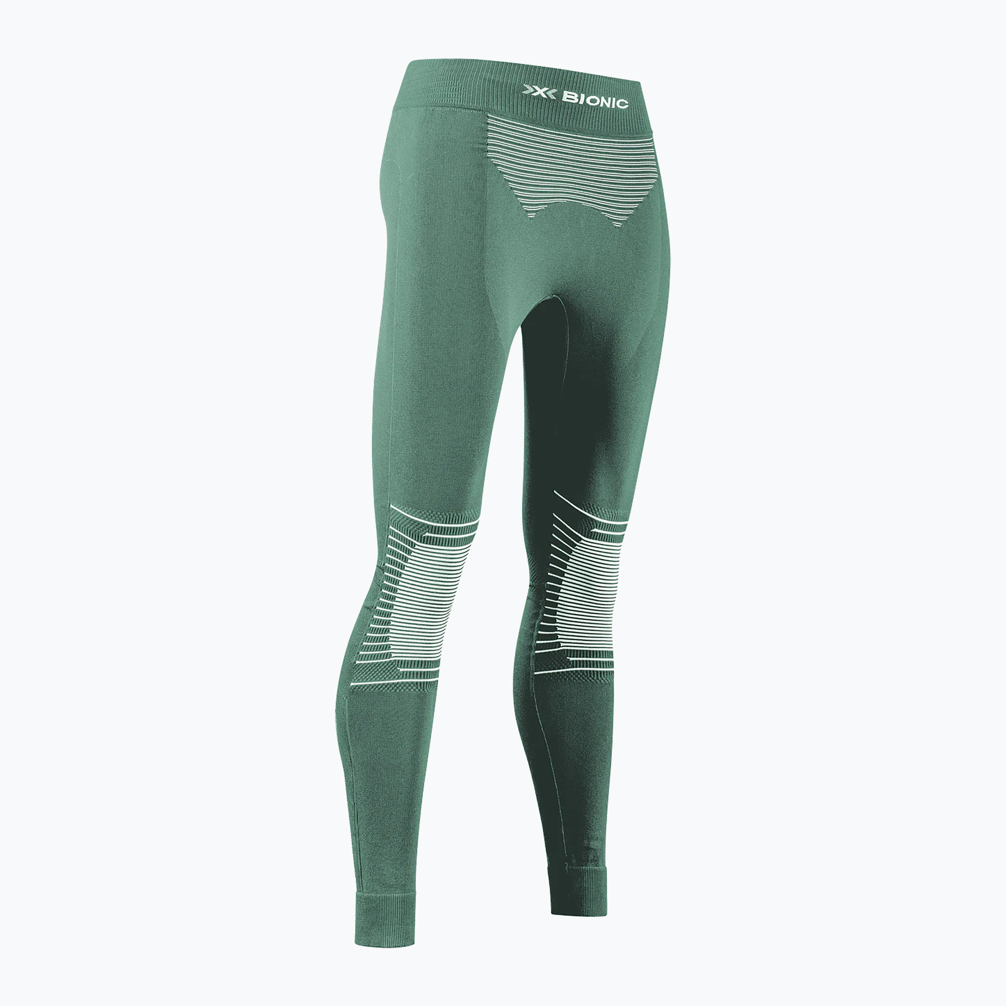 Pantaloni termoattivi da donna X-Bionic Energizer 4.0 verde salvia/bianco ottico (L) (Energizer 4.0 NGYP05W19W)