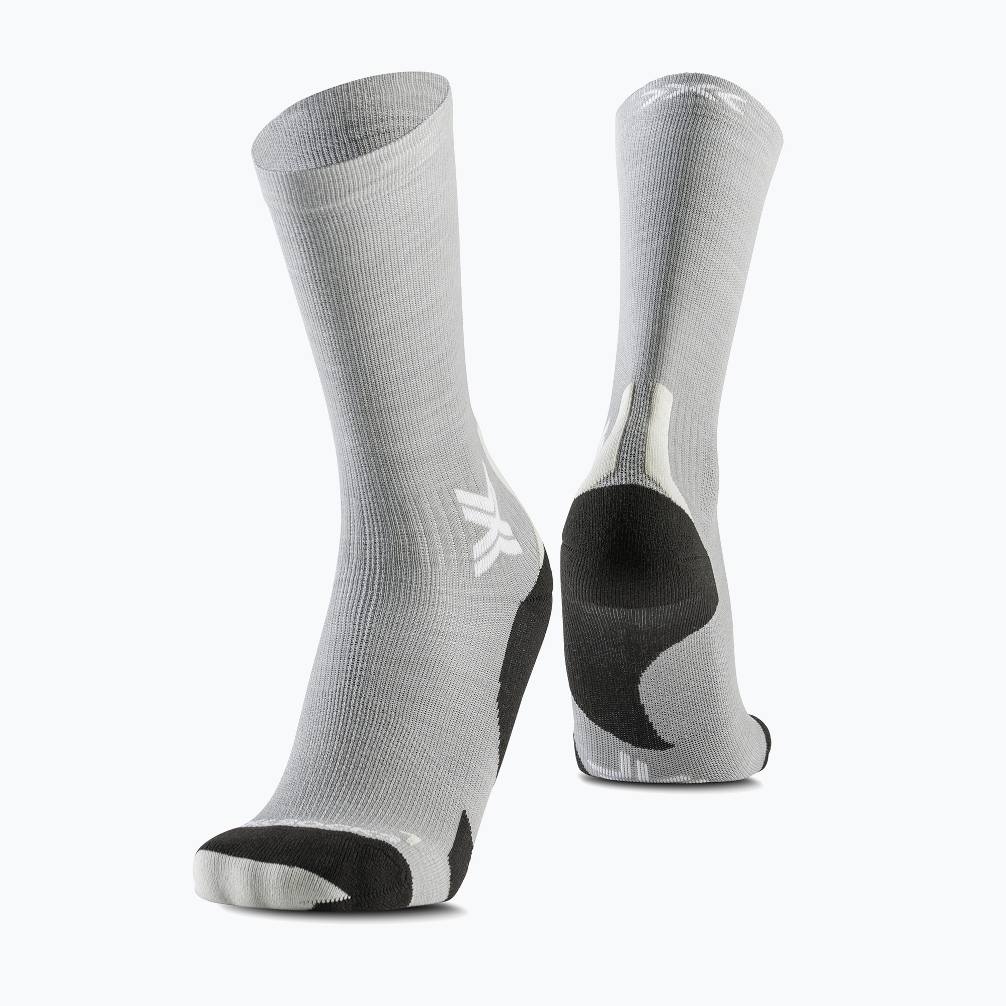 X-Socks Run Discover Merino Crew calzini grigio foca/sabbia chiaro (39-41 EU) (Run Discover Merino Crew RQDMW24U)