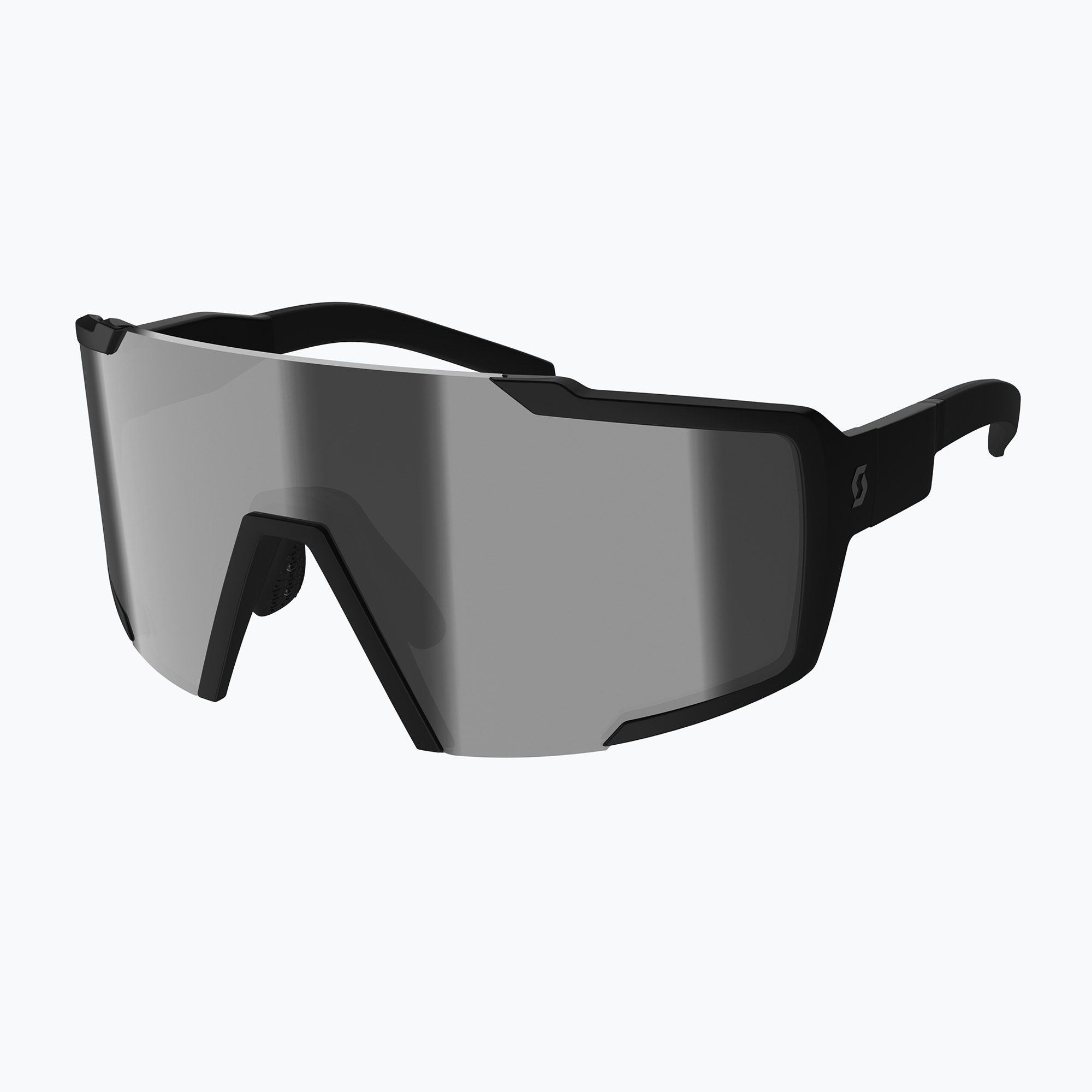 Occhiali da sole SCOTT Shield Compact LS nero opaco/grigio sensibili alla luce