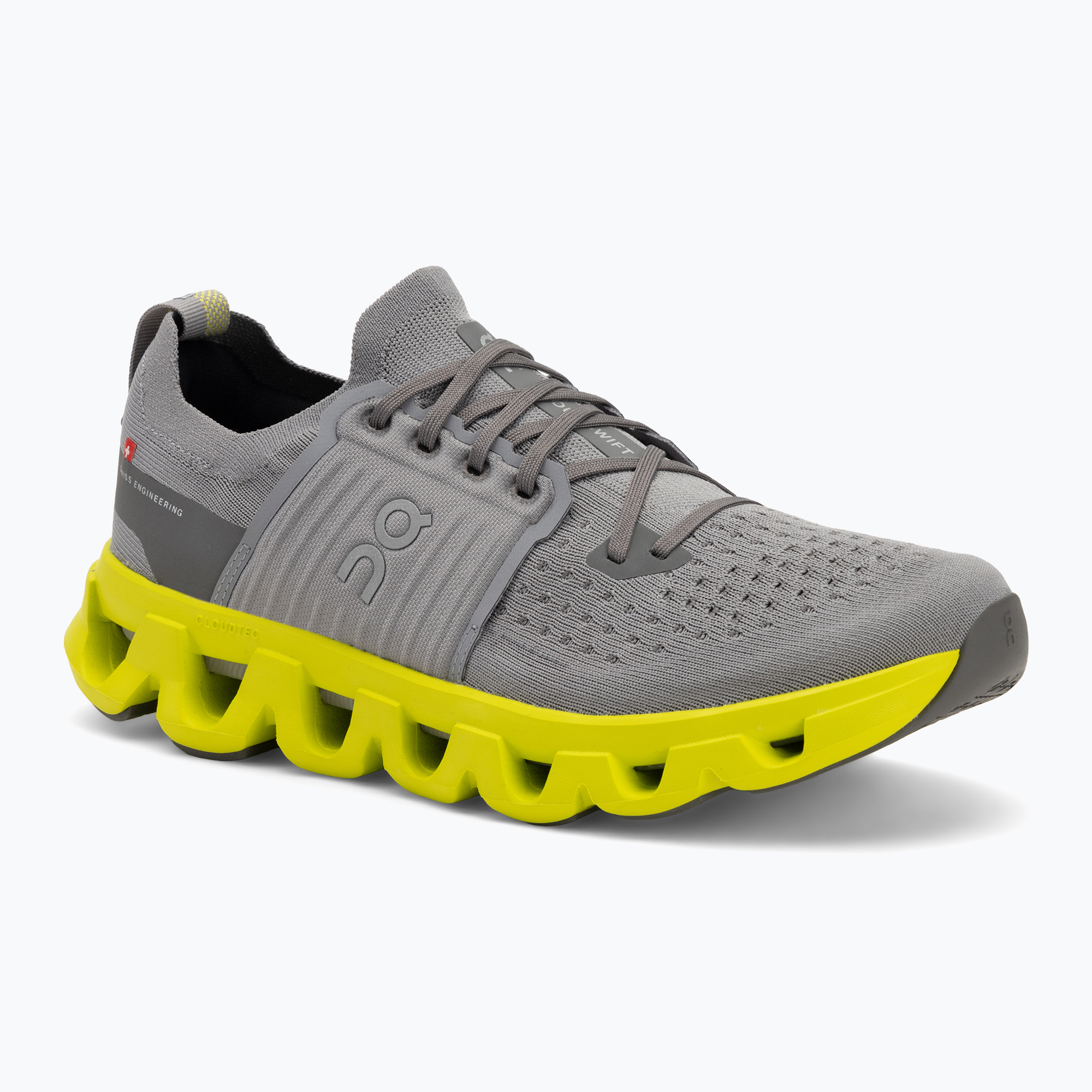 Scarpe da corsa da uomo On Running Cloudswift 4 alloy/lime (45 EU) (Cloudswift 4 3MF10133348)
