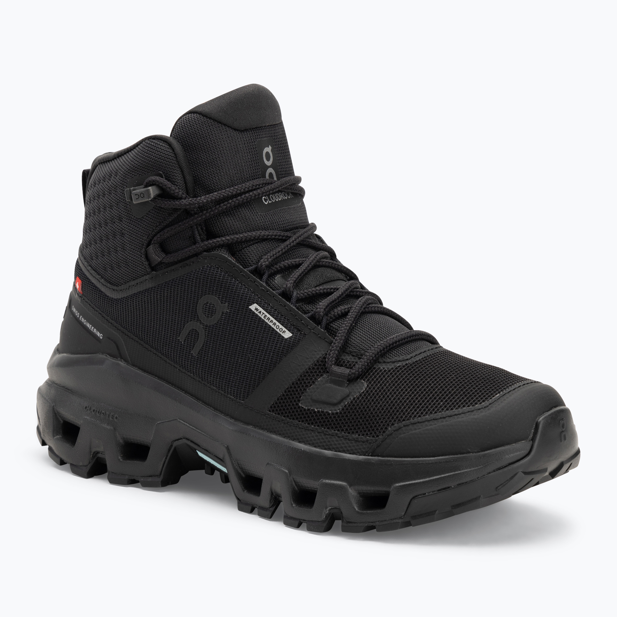 Scarpe da donna On Running Cloudrock Mid Waterproof nero/nero