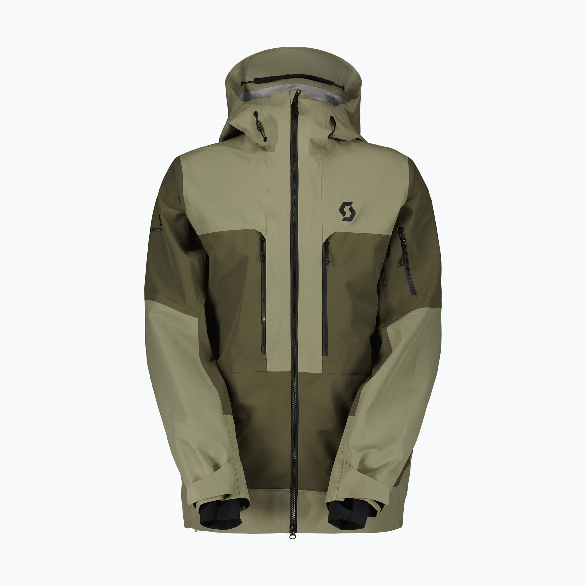 SCOTT giacca da sci da uomo Vertic Ripstop 3L grigio polvere/verde Douglas (M) (Vertic Ripstop 3L 419930)