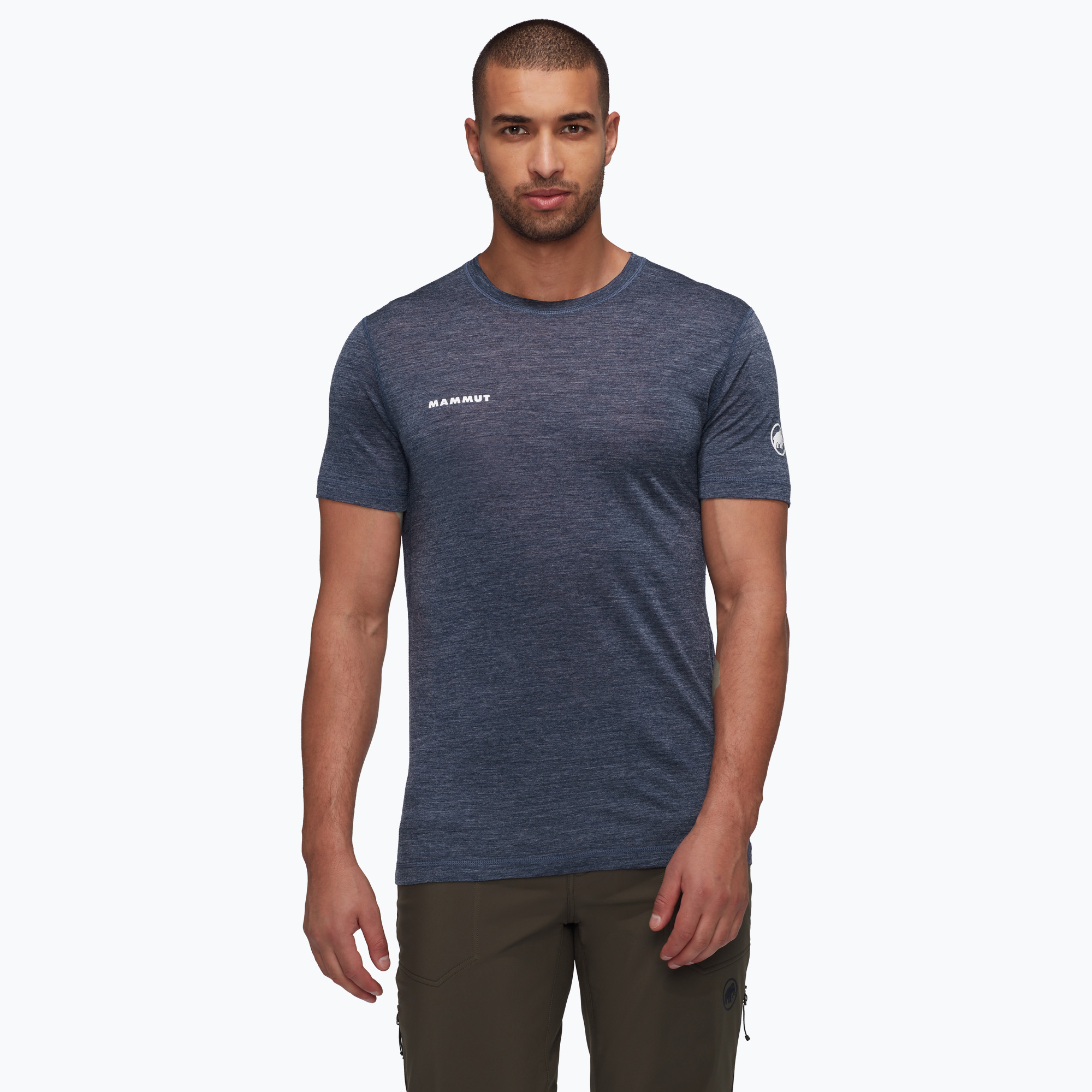 Mammut Tree Wool FL, maglietta da trekking da uomo, marina melange (L) (Tree Wool FL 1017-06660-5784-113)