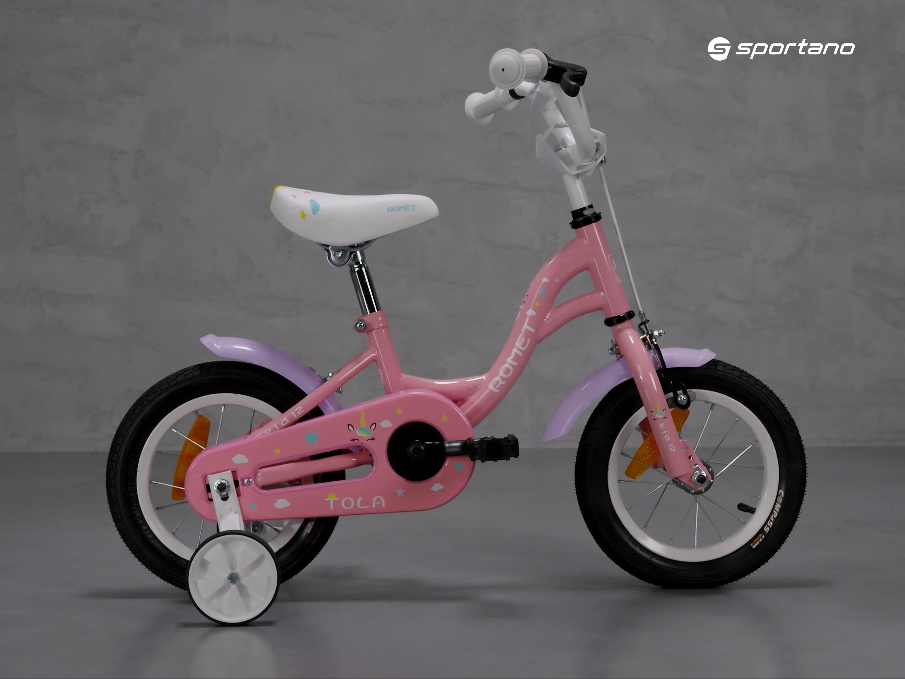 Bicicletta per bambini Romet Tola 12 rosa/bianco