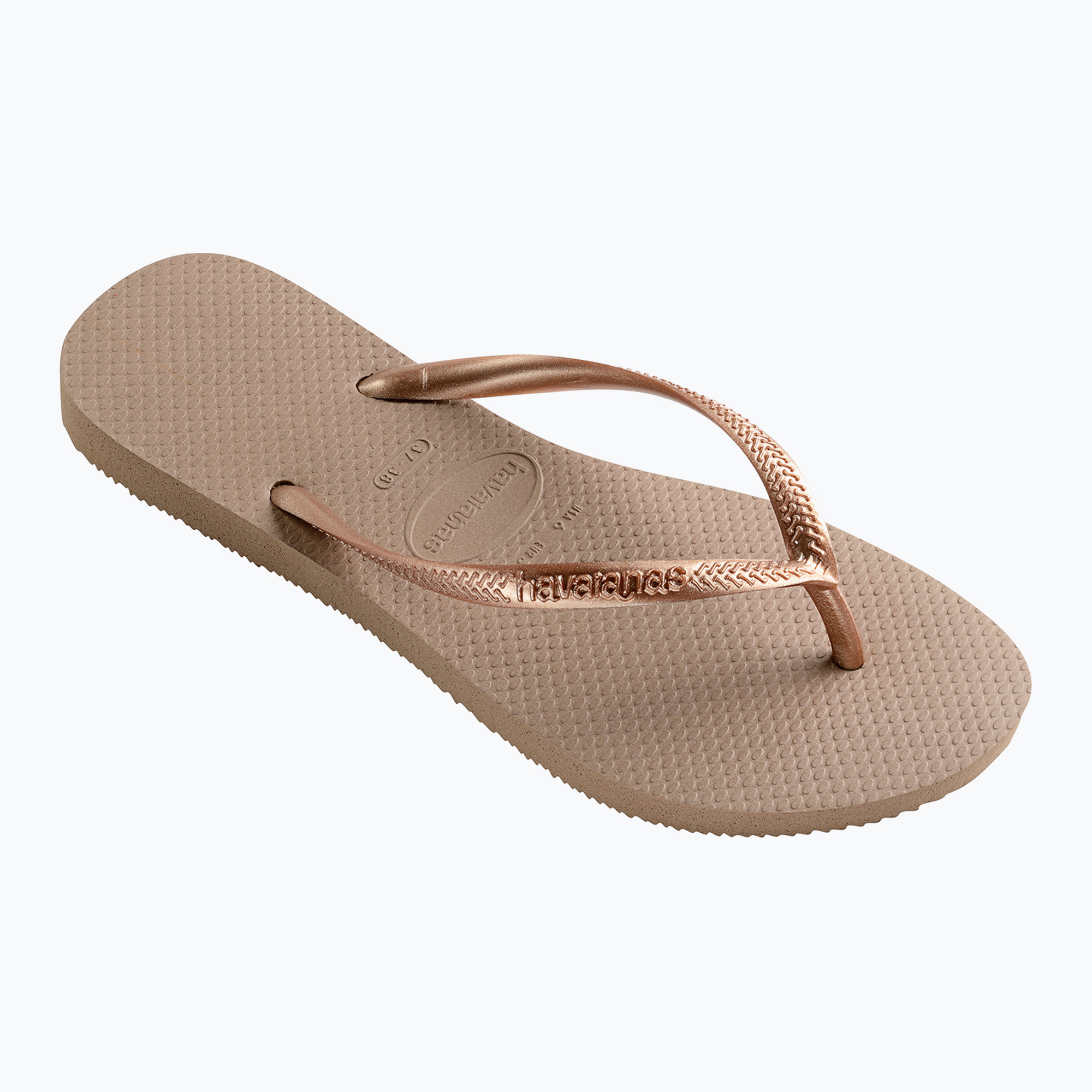 Infradito Havaianas Slim da donna oro rosa (37/38 Eu) (Slim H4000030)