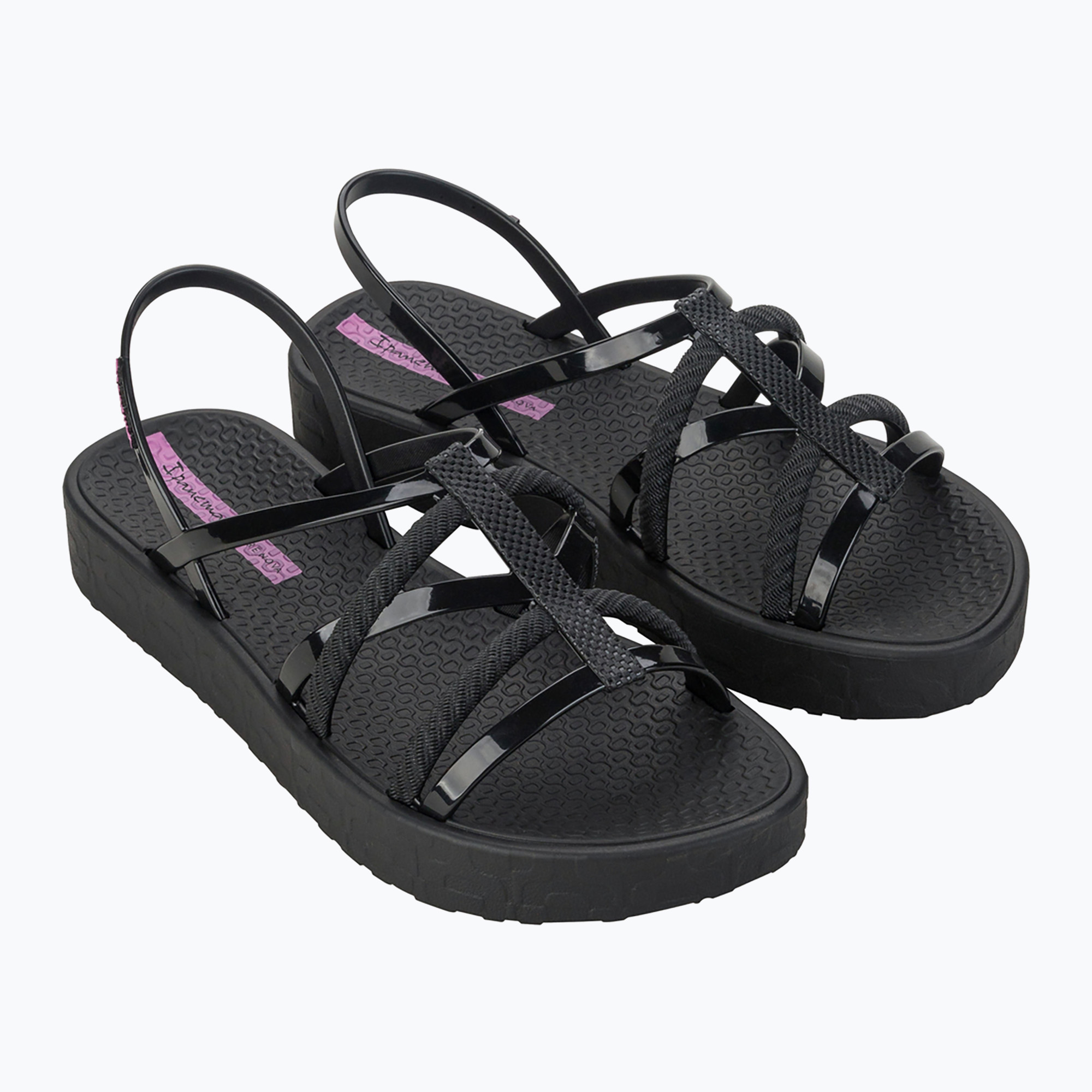 Sandali Ipanema Diversa Flatform donna nero/nero/lilla (39 EU) (Diversa Flatform 27238-BH322)