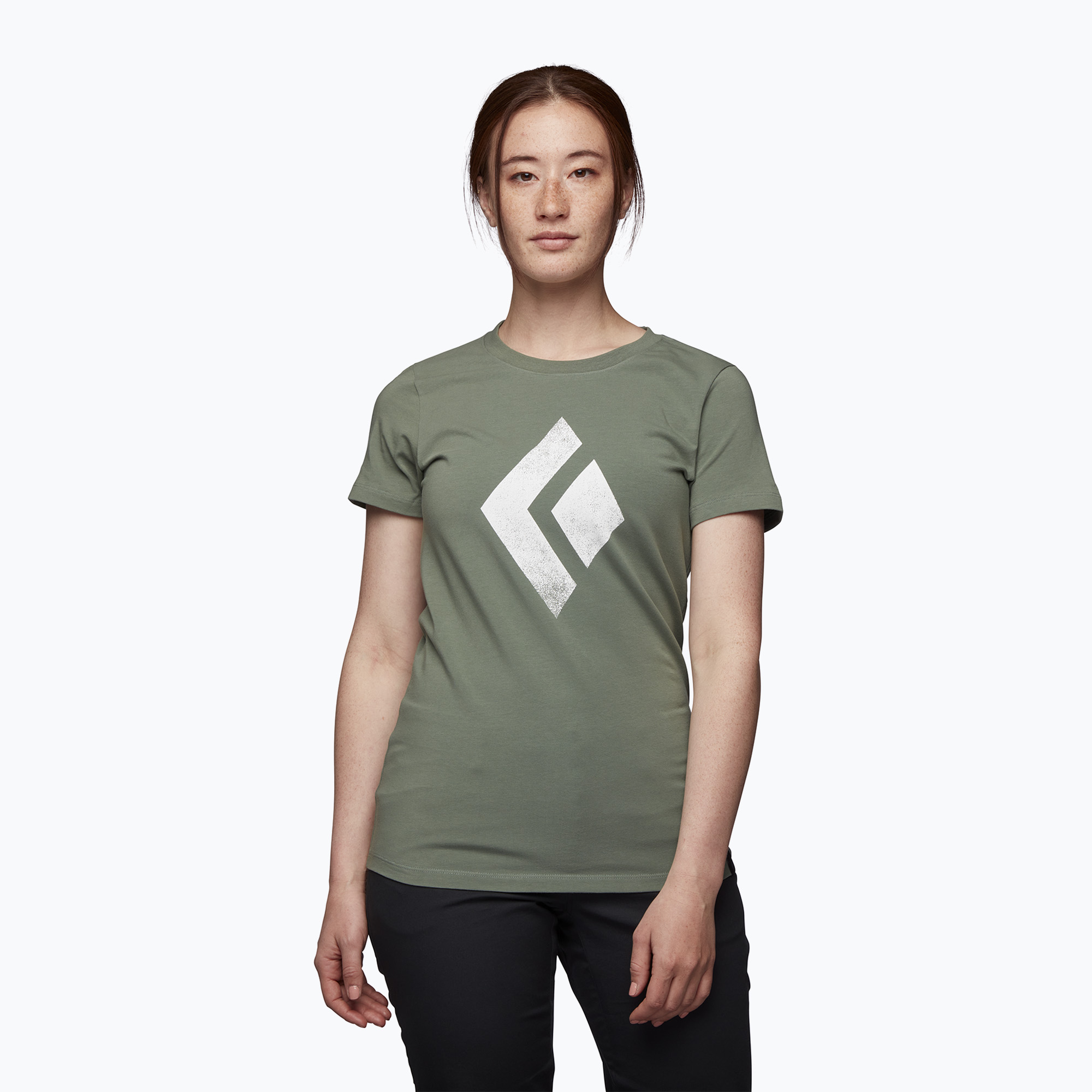 Maglietta da arrampicata da donna Black Diamond Chalked Up, verde alloro (M) (Chalked Up AP7300523053)