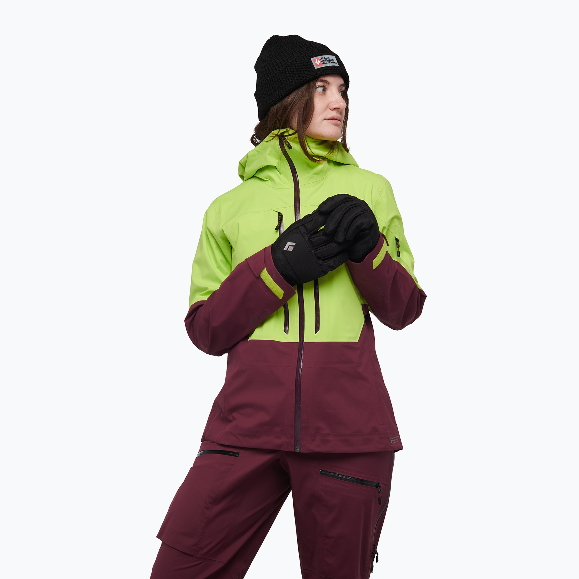Giacca da sci donna Black Diamond Recon Lt aloe/blackberry (M) (Recon Lt AP7450219388LRG1)