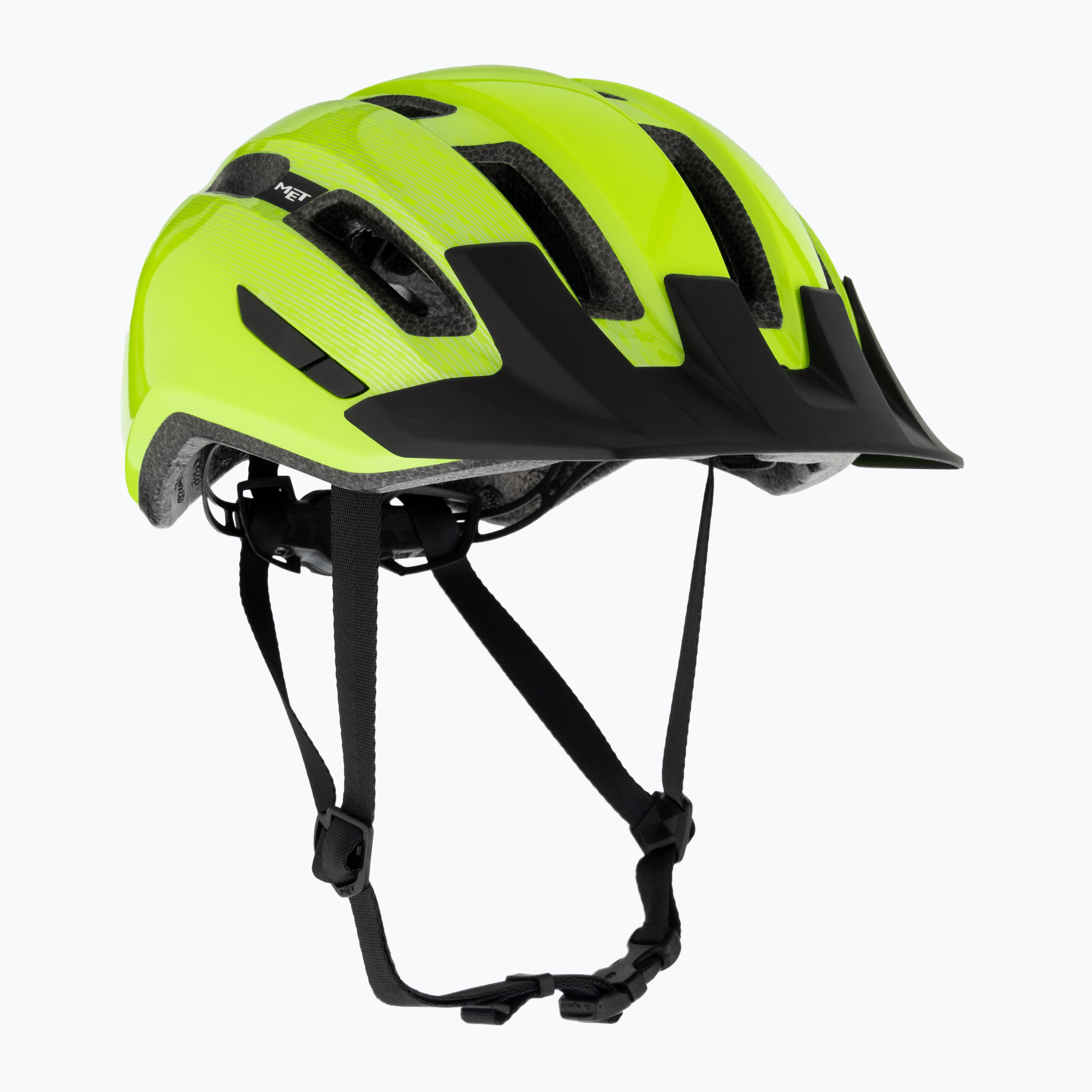 Casco da bicicletta MET Downtown giallo fluo lucido