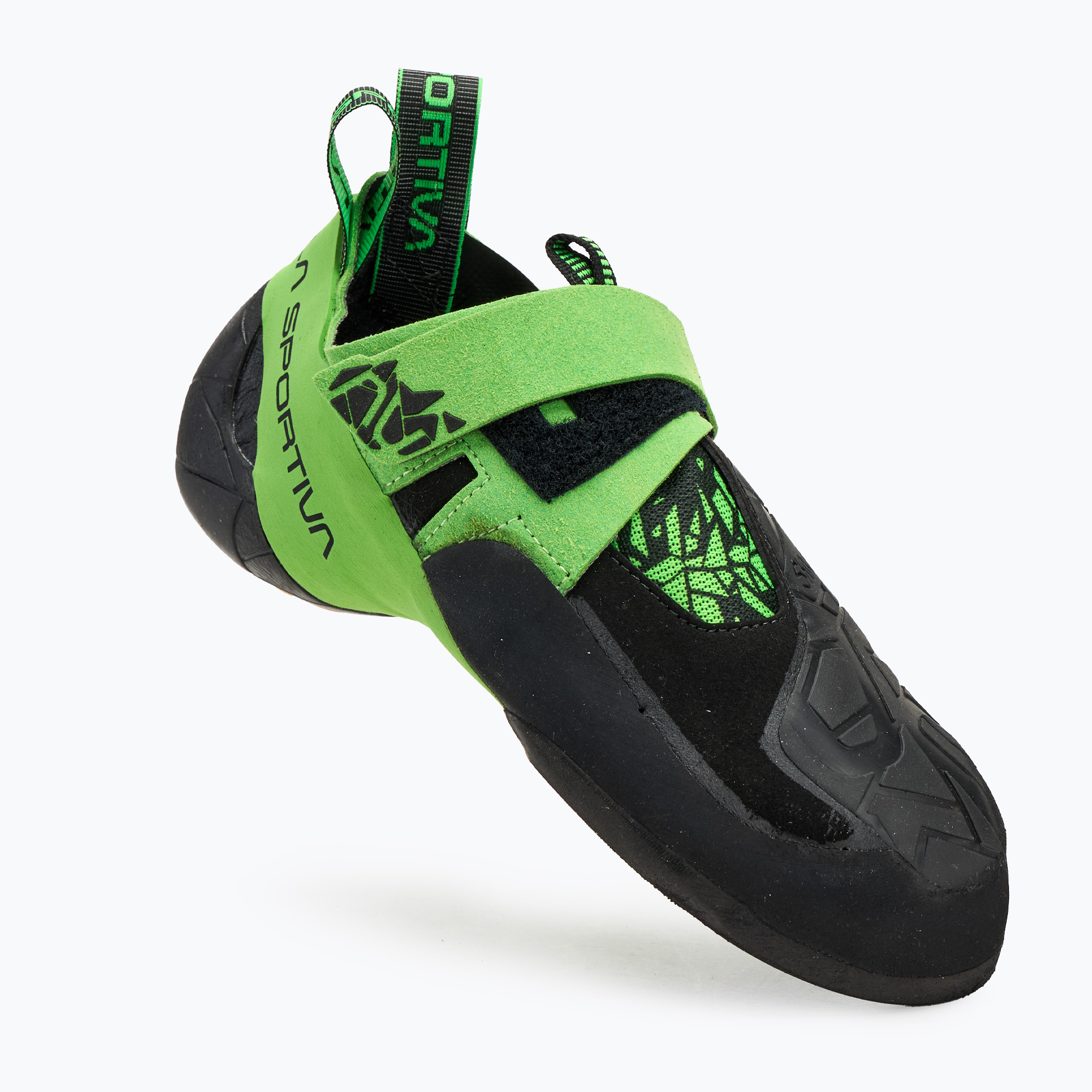 Scarpa da arrampicata La Sportiva Skwama Vegan nero/verde flash da uomo (38 EU) (Skwama Vegan ZFCS074999724)