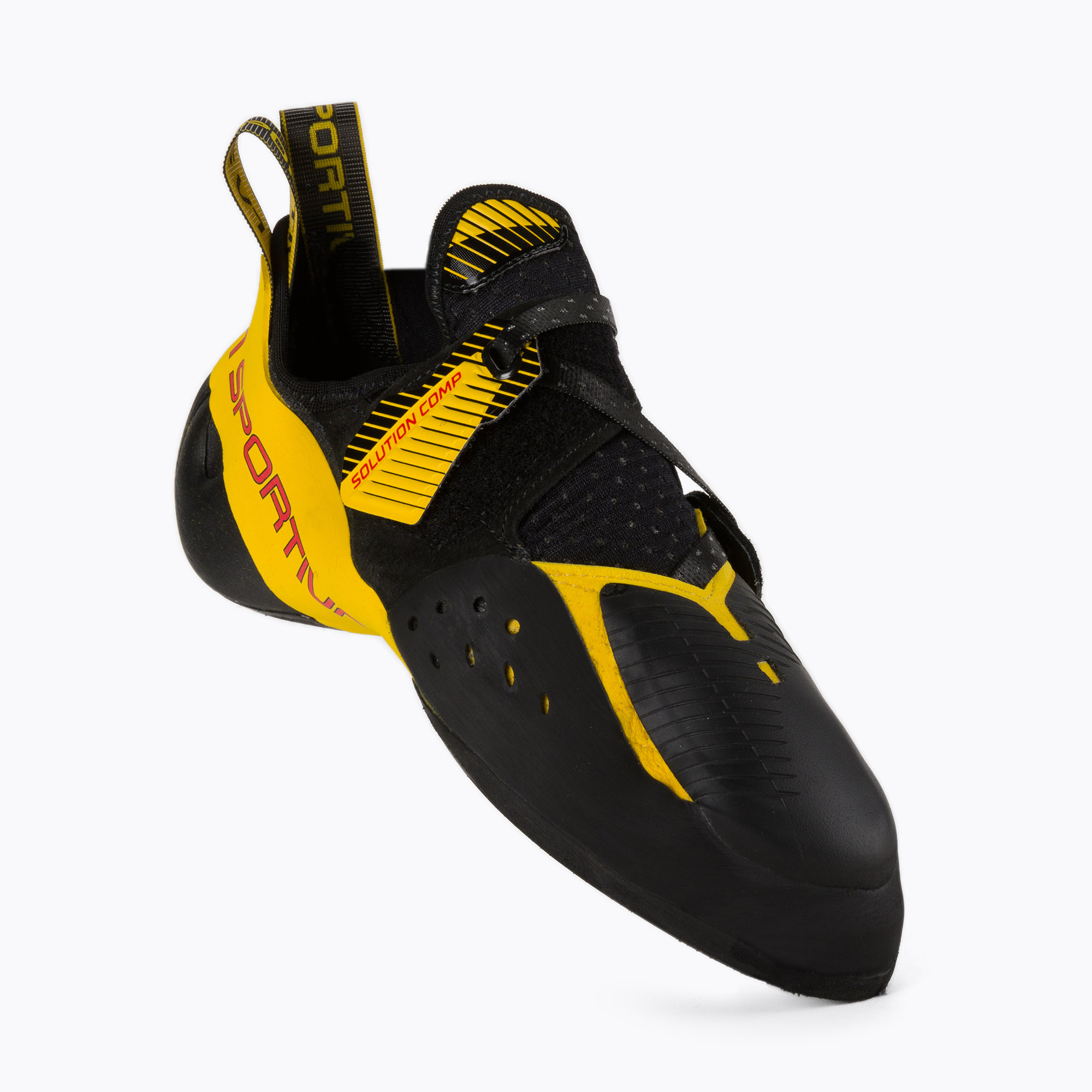 Scarpa da arrampicata La Sportiva Solution Comp uomo nero/giallo (45 EU) (Solution Comp ZFCS018999100)