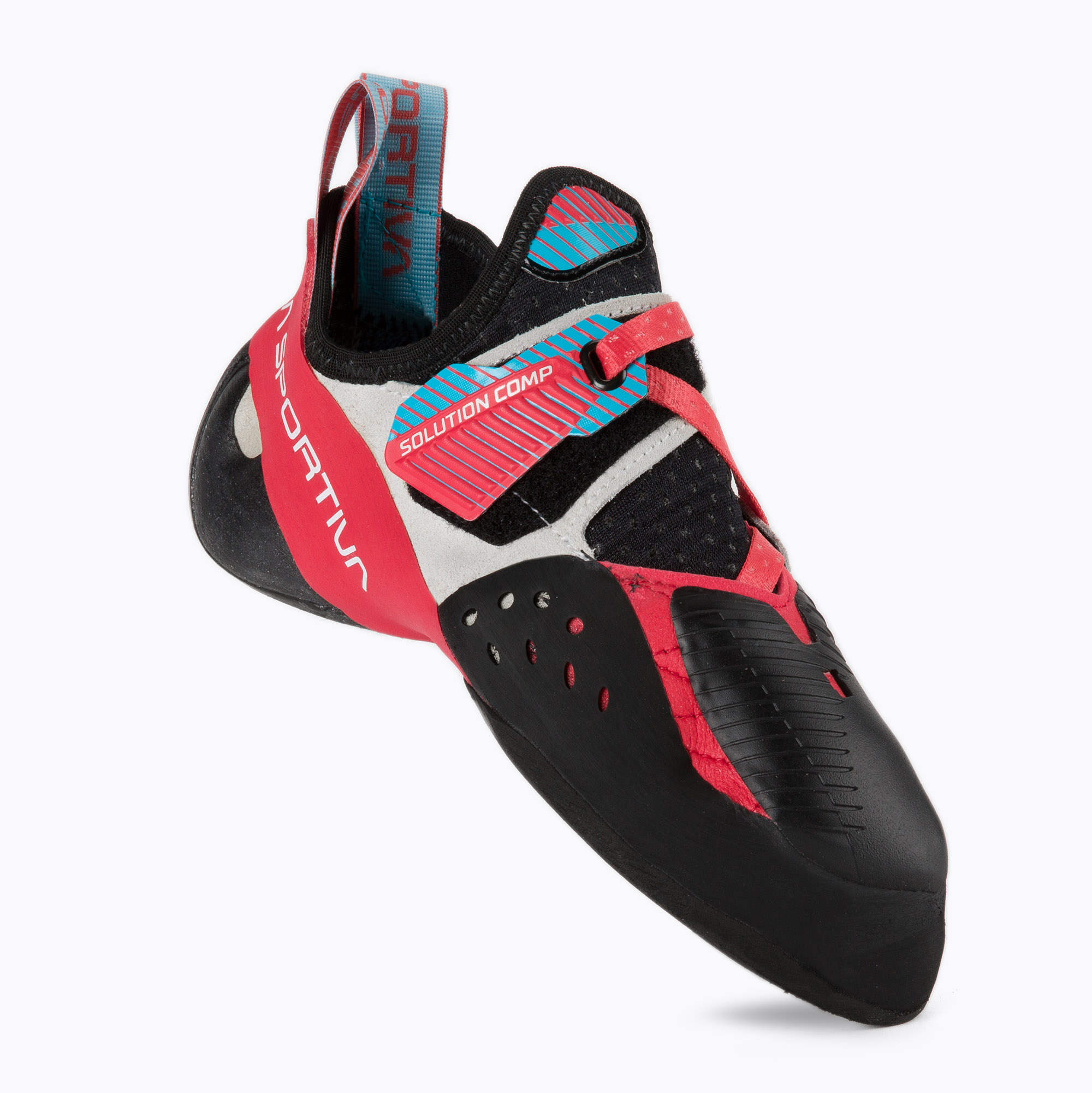Scarpa da arrampicata La Sportiva Solution Comp ibisco/blu malibu da donna (36 EU) (Solution Comp 30A402602)