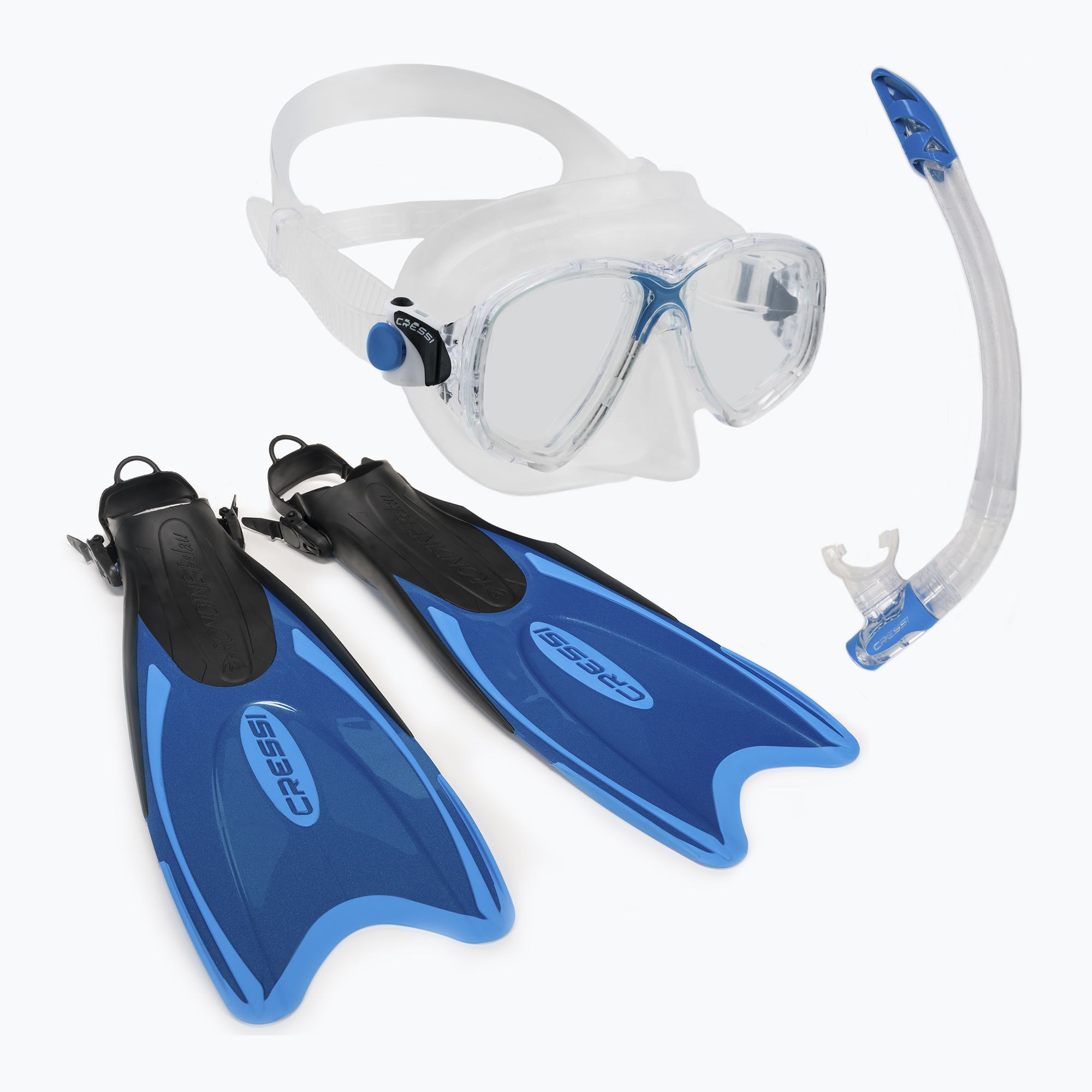 Cressi Palau Marea Dive Kit blu/azzurro (XS-S) (Palau Marea Bag CA122632)