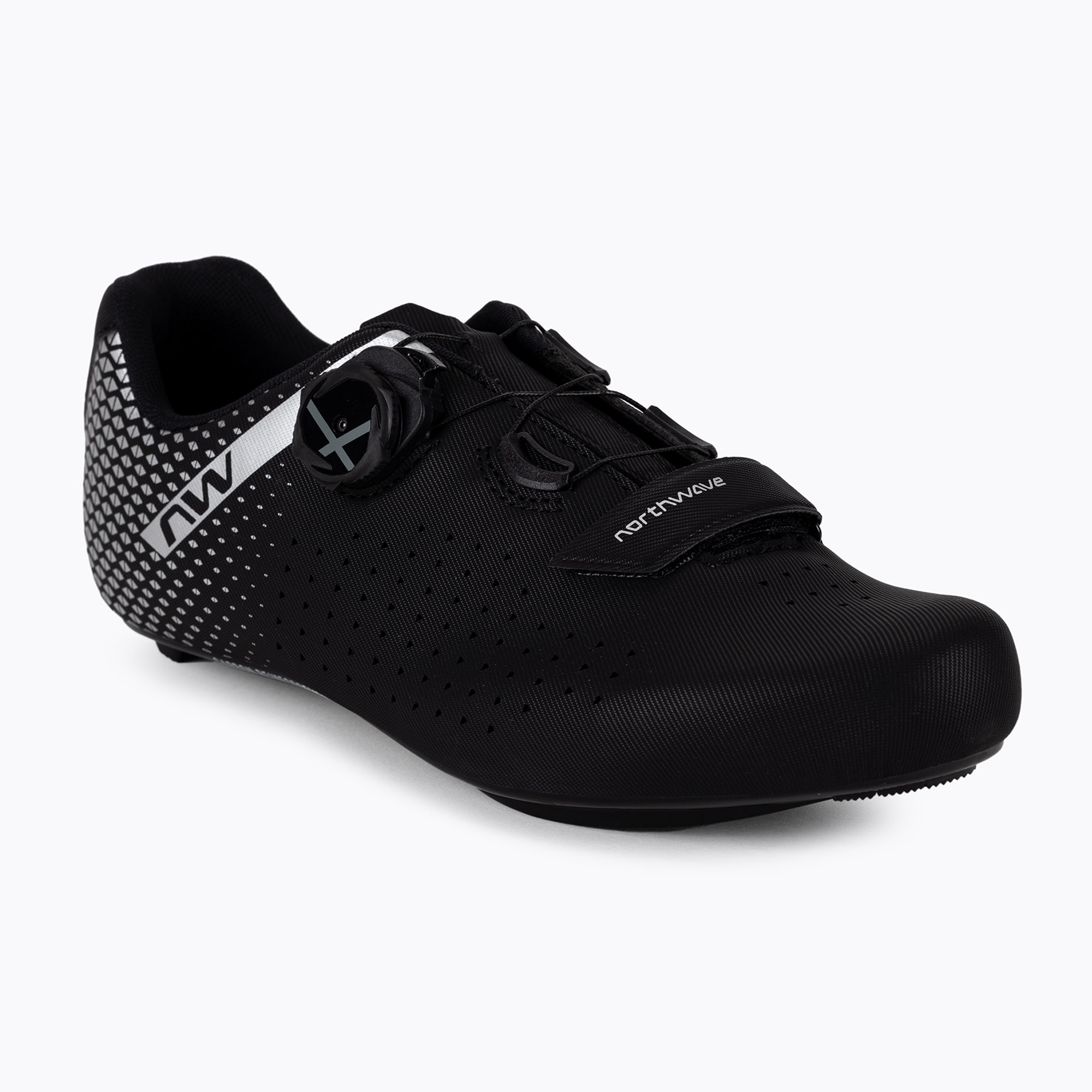 Northwave Core Plus 2 Wide nero/argento scarpe da strada da uomo