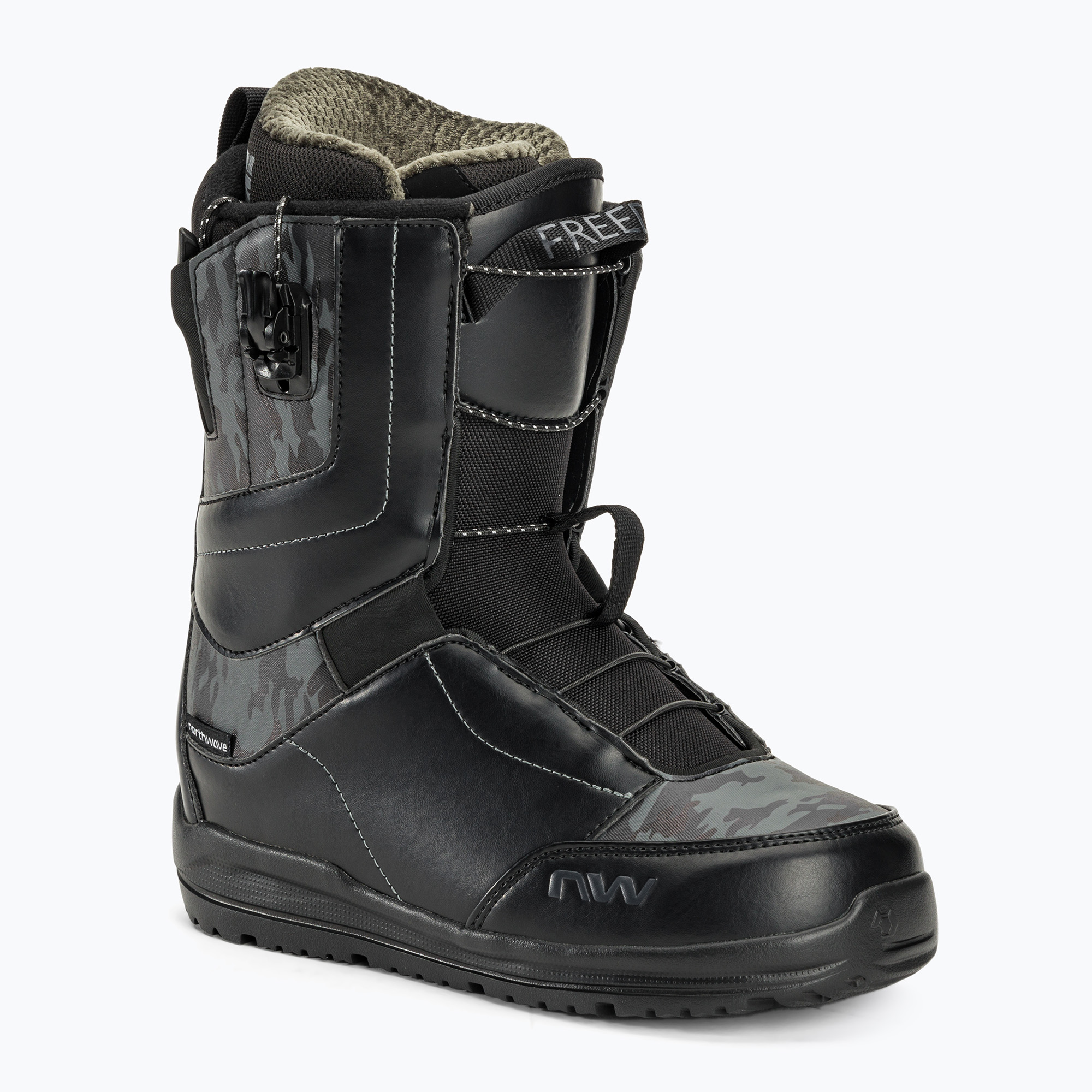 Scarponi da snowboard da uomo Northwave Freedom SLS nero/camoscio (43.5 EU) (Freedom SLS 70230901)