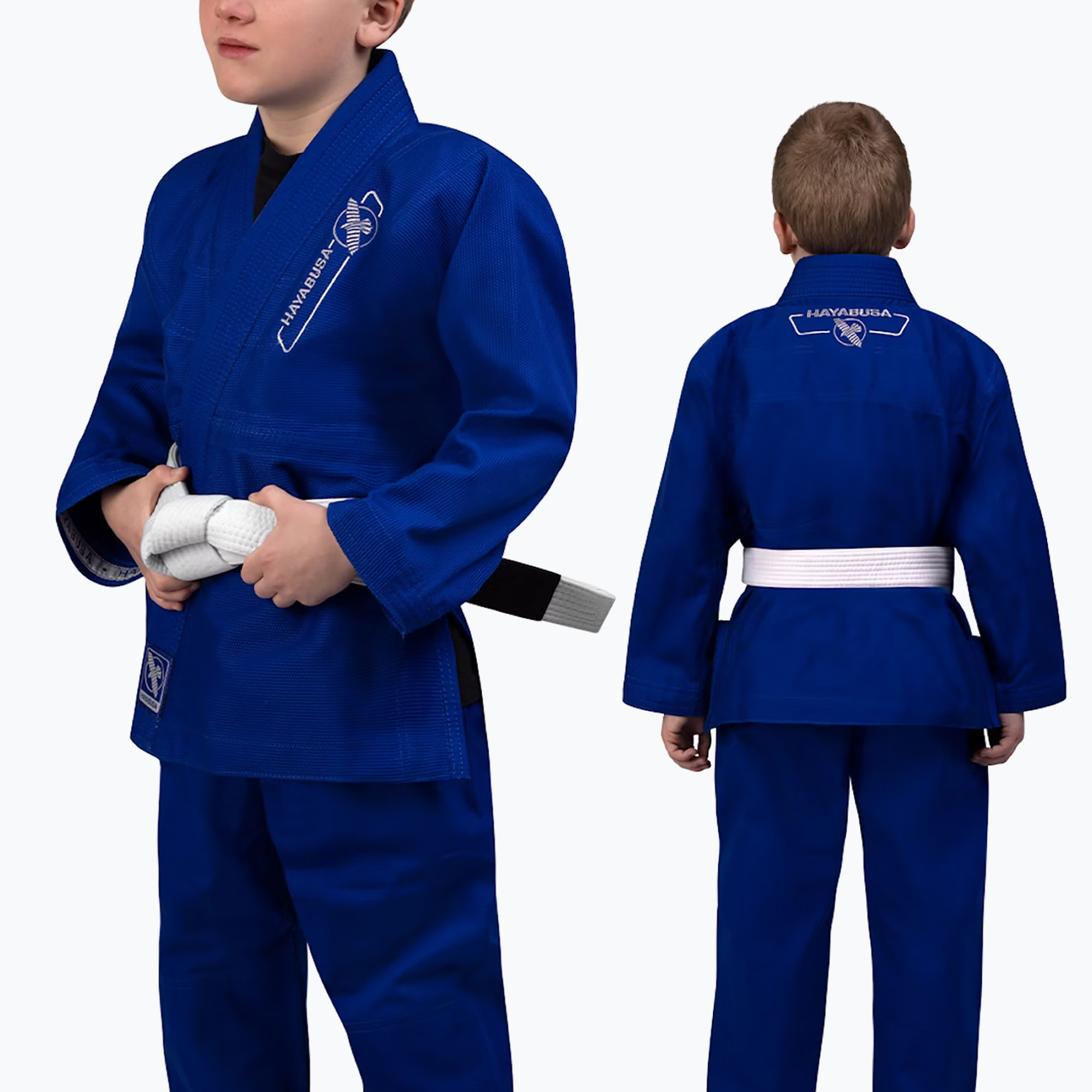 GI per bambini Brazilian jiu-jitsu Hayabusa Essential blu (Y1) (Essential YEPWJJG-BL)