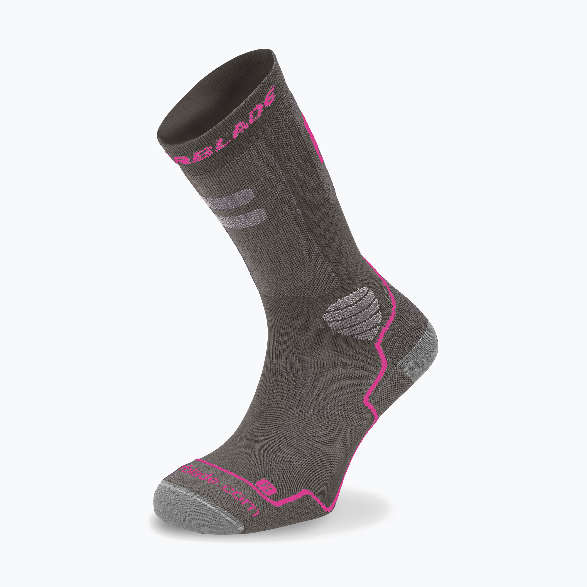 Calzini Rollerblade High Performance W grigio scuro/rosa da donna (39-42 EU) (High Performance W 06A85100500)