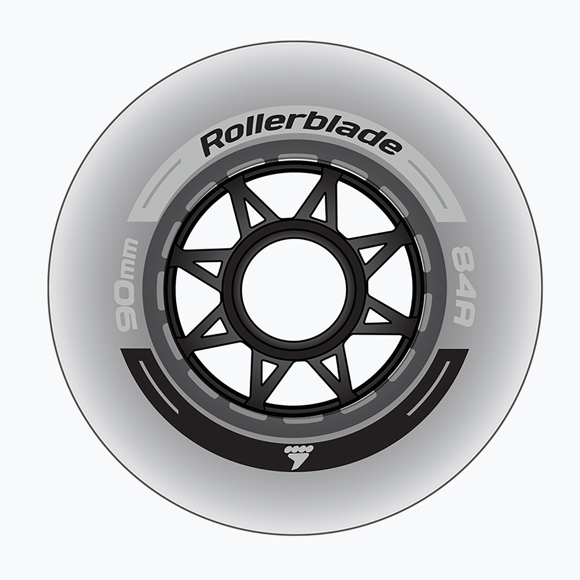 Ruote Rollerblade XT 90 mm/84A ruote rollerblade 8 pezzi chiare. (90 mm / 84A) (Wheels XT 06953000080)