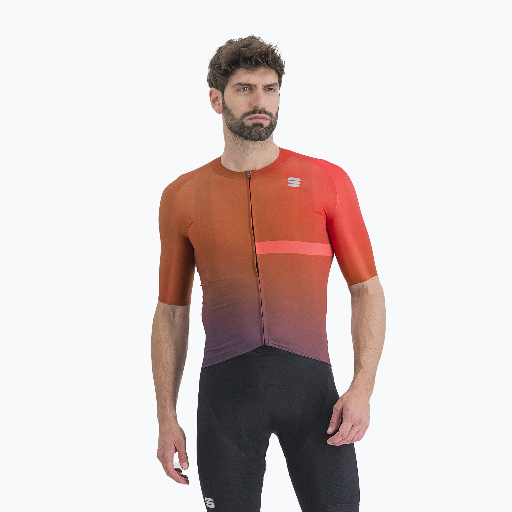 Maglia da ciclismo Sportful Bomber cayenna rosso/pompelmo da uomo
