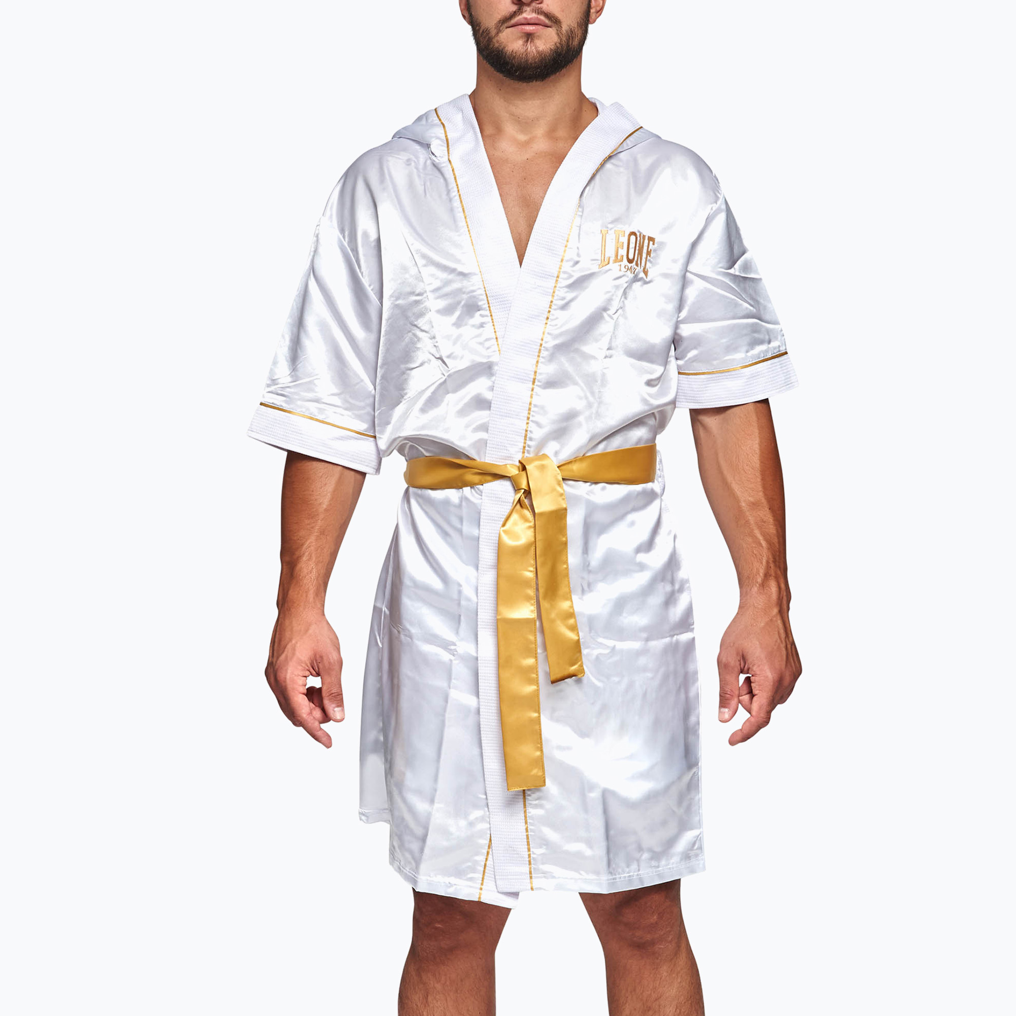 LEONE 1947 vestaglia da boxe premium bianca (S-M) (Premium AB260)