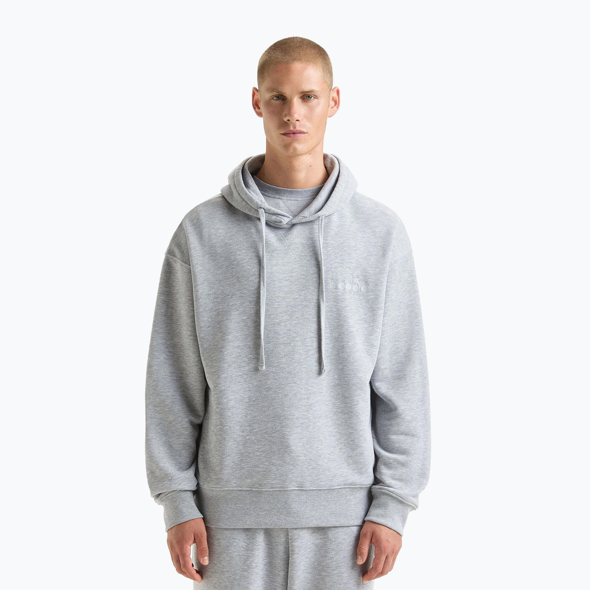 Felpa Diadora Hoodie Athletic Logo a vita alta melange (S) (Hoodie Athletic Logo 502.179924)