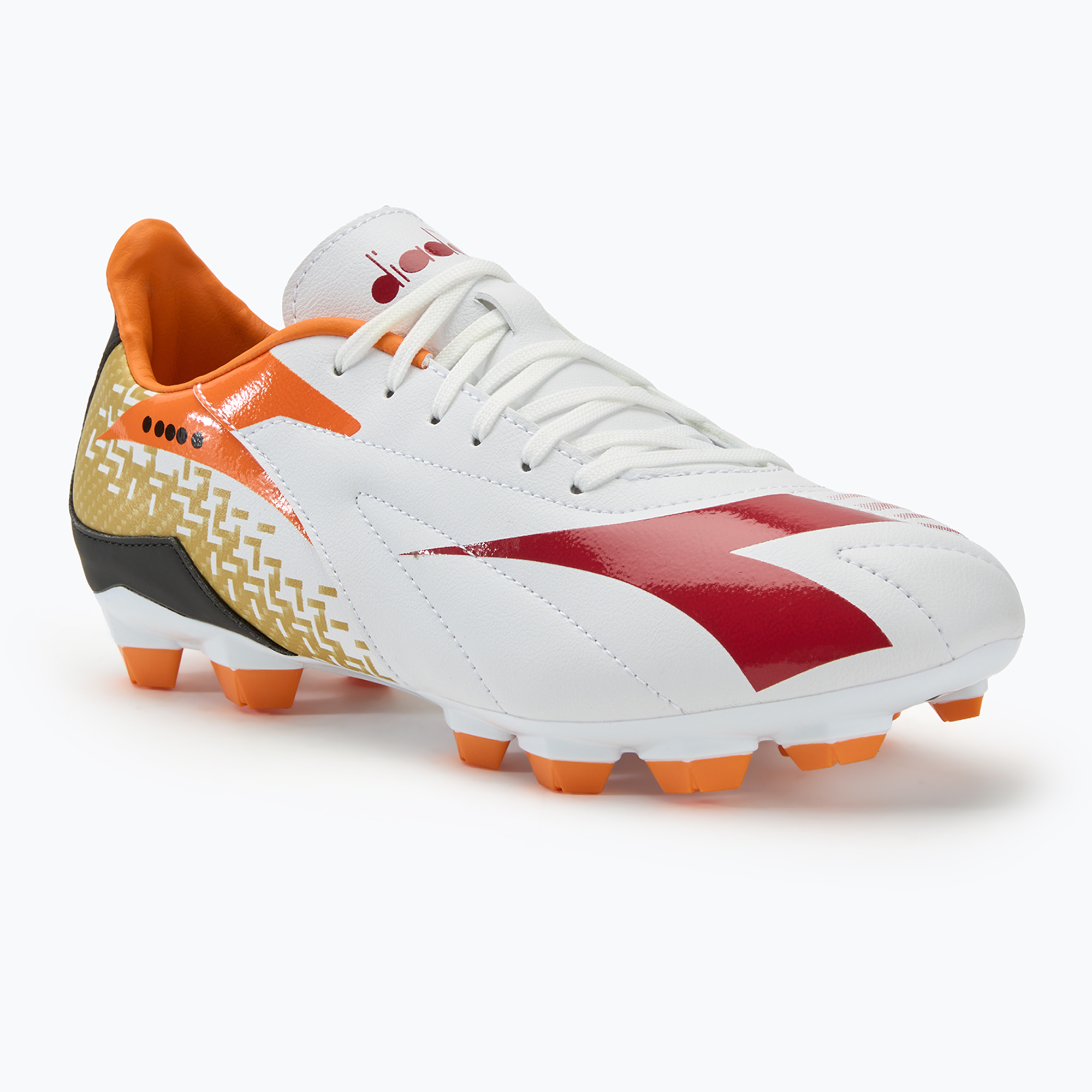 Scarpe da calcio Diadora Maximus Elite R LPU uomo bianco/peperoncino/arancio rosso (42 EU) (Maximus Elite R LPU DD-101.180708-D1022)