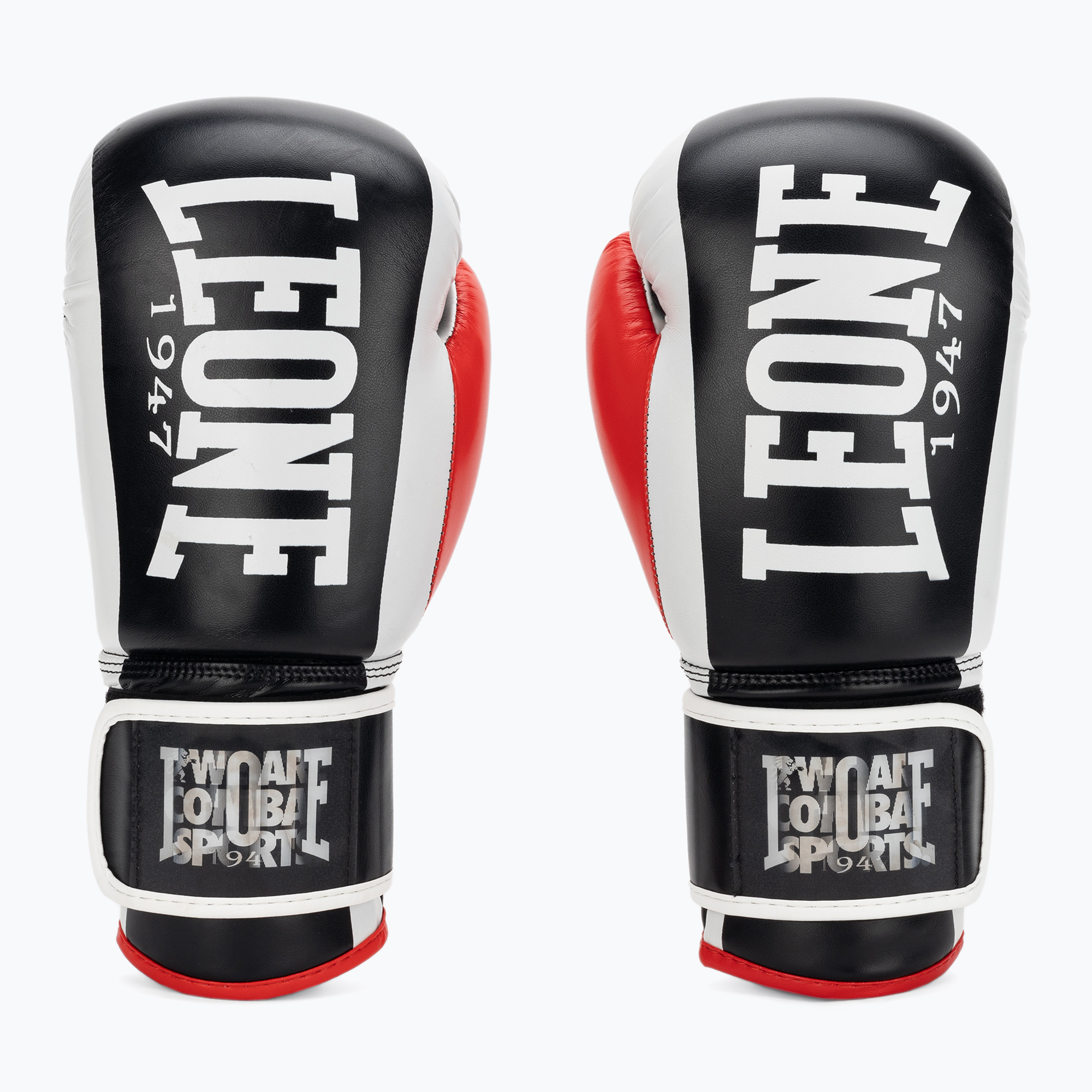 LEONE 1947 Logo Wacs Guanti da boxe nero/nero (10 oz) (Logo Wacs Boxing GN333)