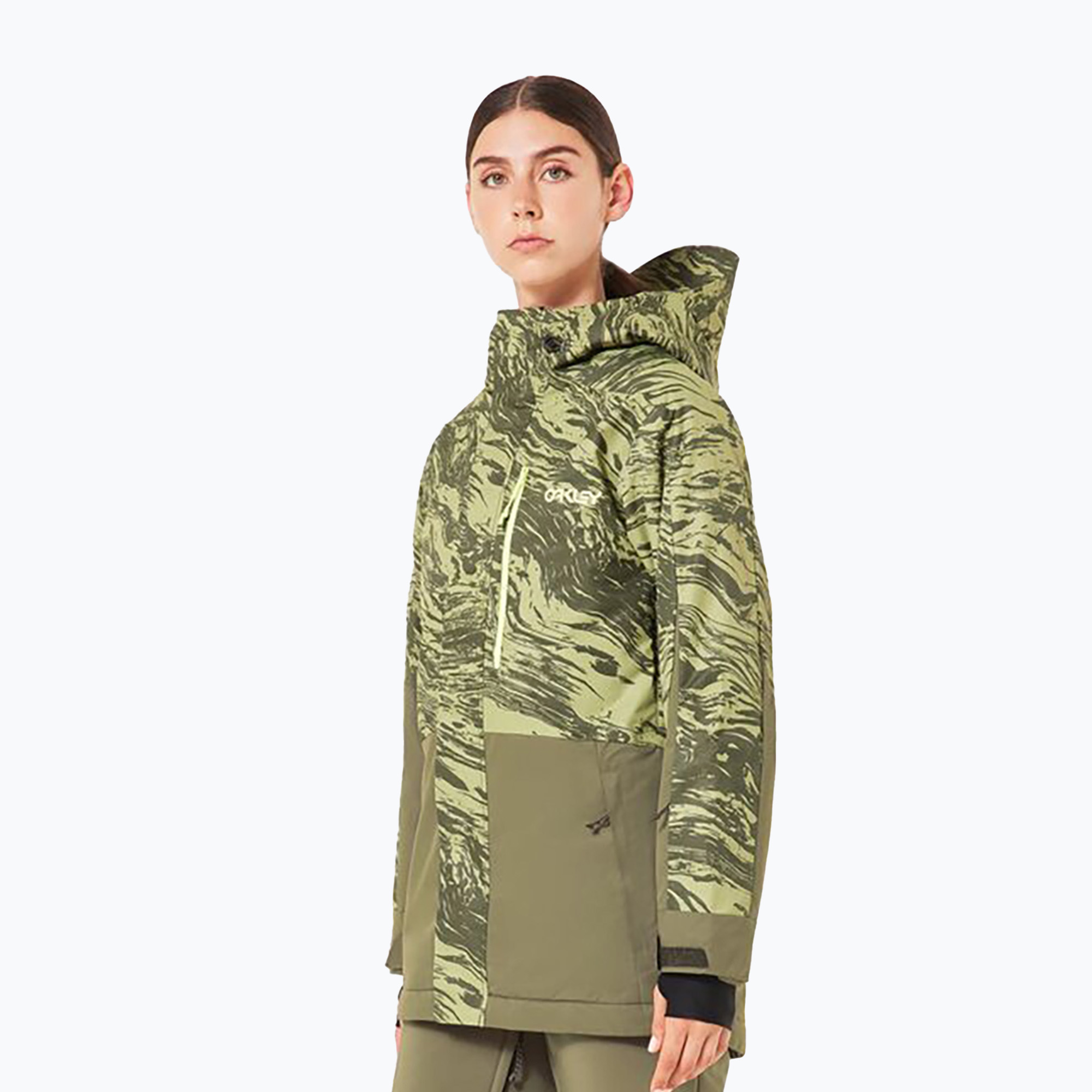 Giacca da snowboard Oakley TNP TBT Insulated duality swirl dbl green da donna (M) (WMNS TNP TBT Insulated FOA500472)