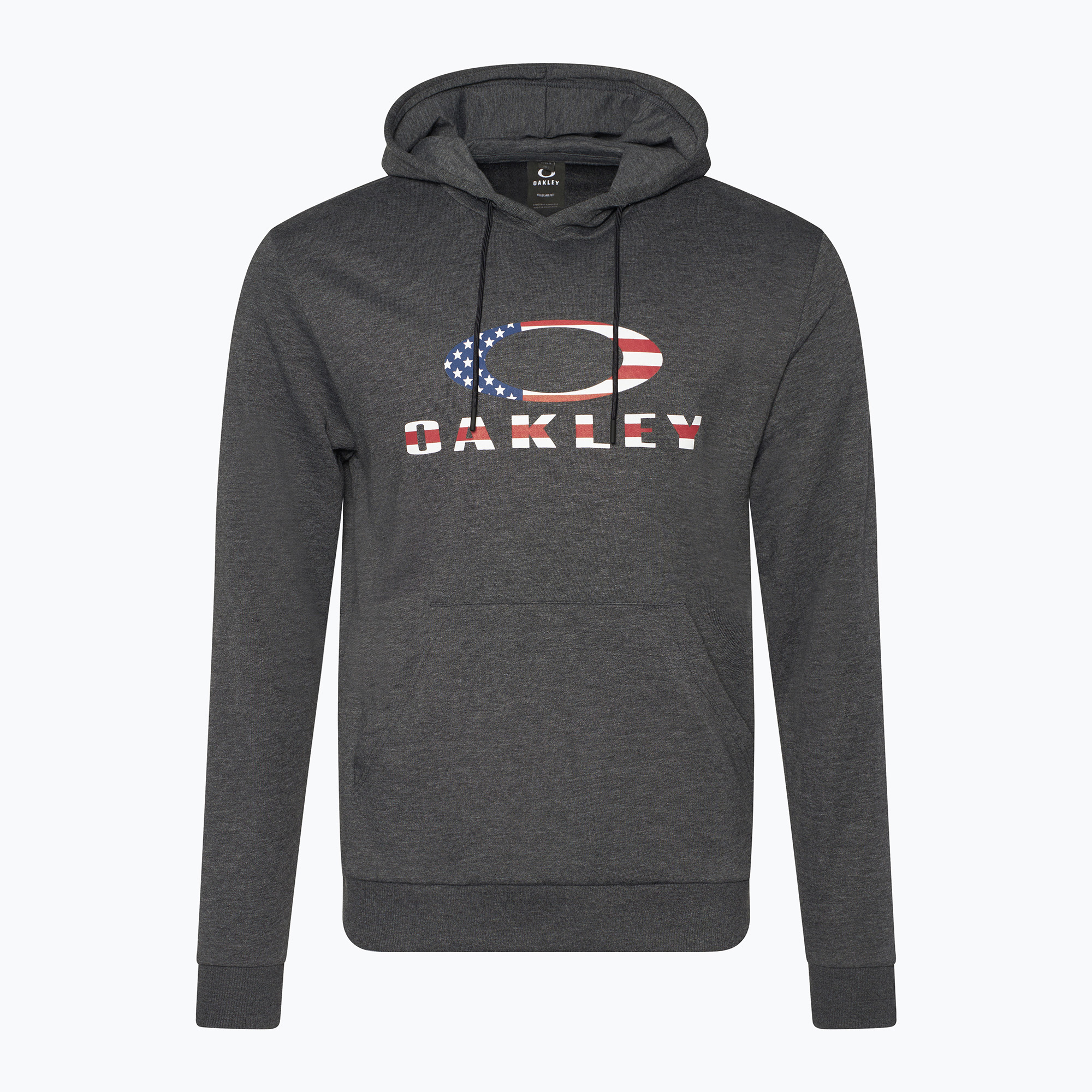 Felpa Oakley Bark Fleece da uomo con cappuccio grigio scuro heather (M) (Bark Fleece Hoodie FOA406921)